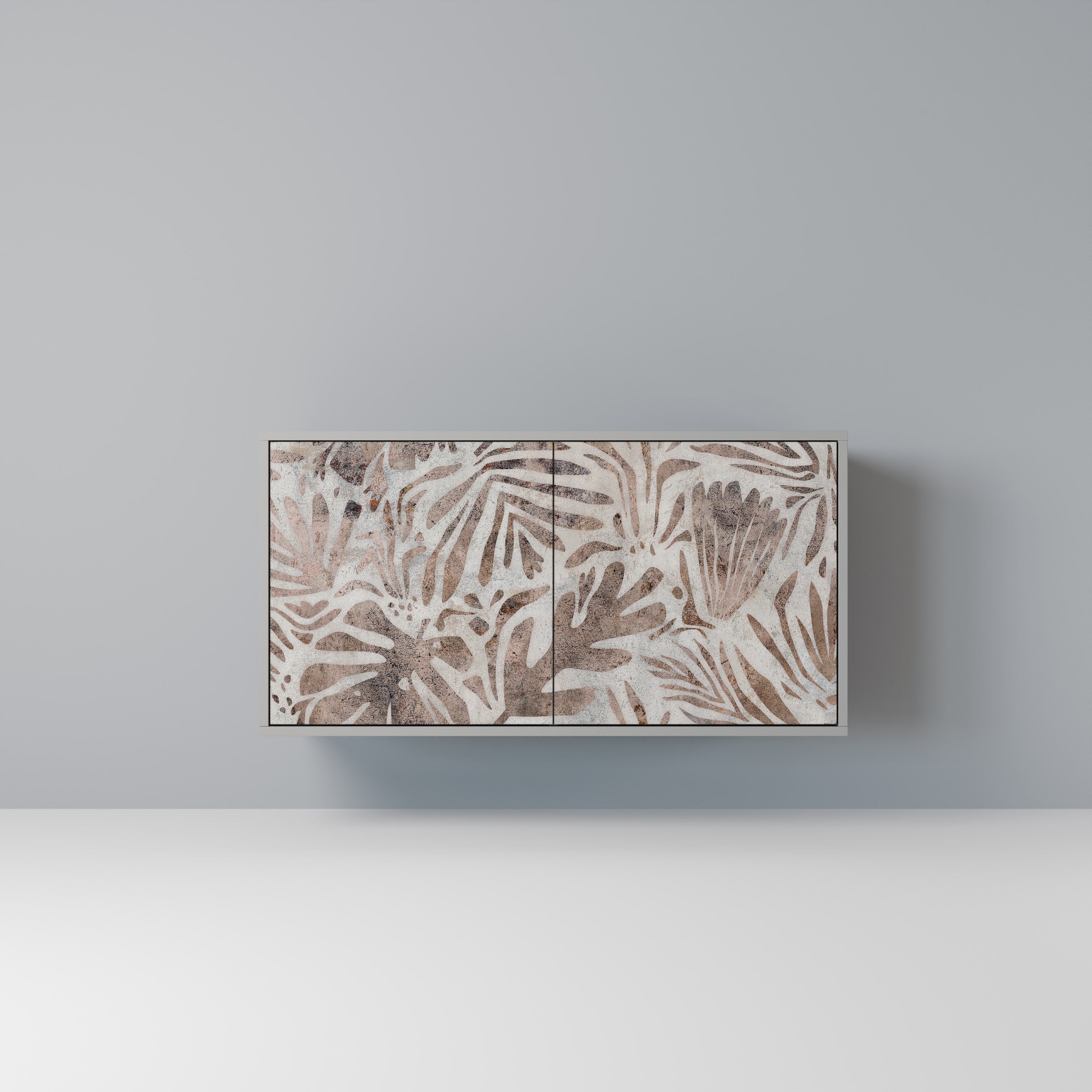 Aparador PASSING TIME de 2 puertas en acabado gris