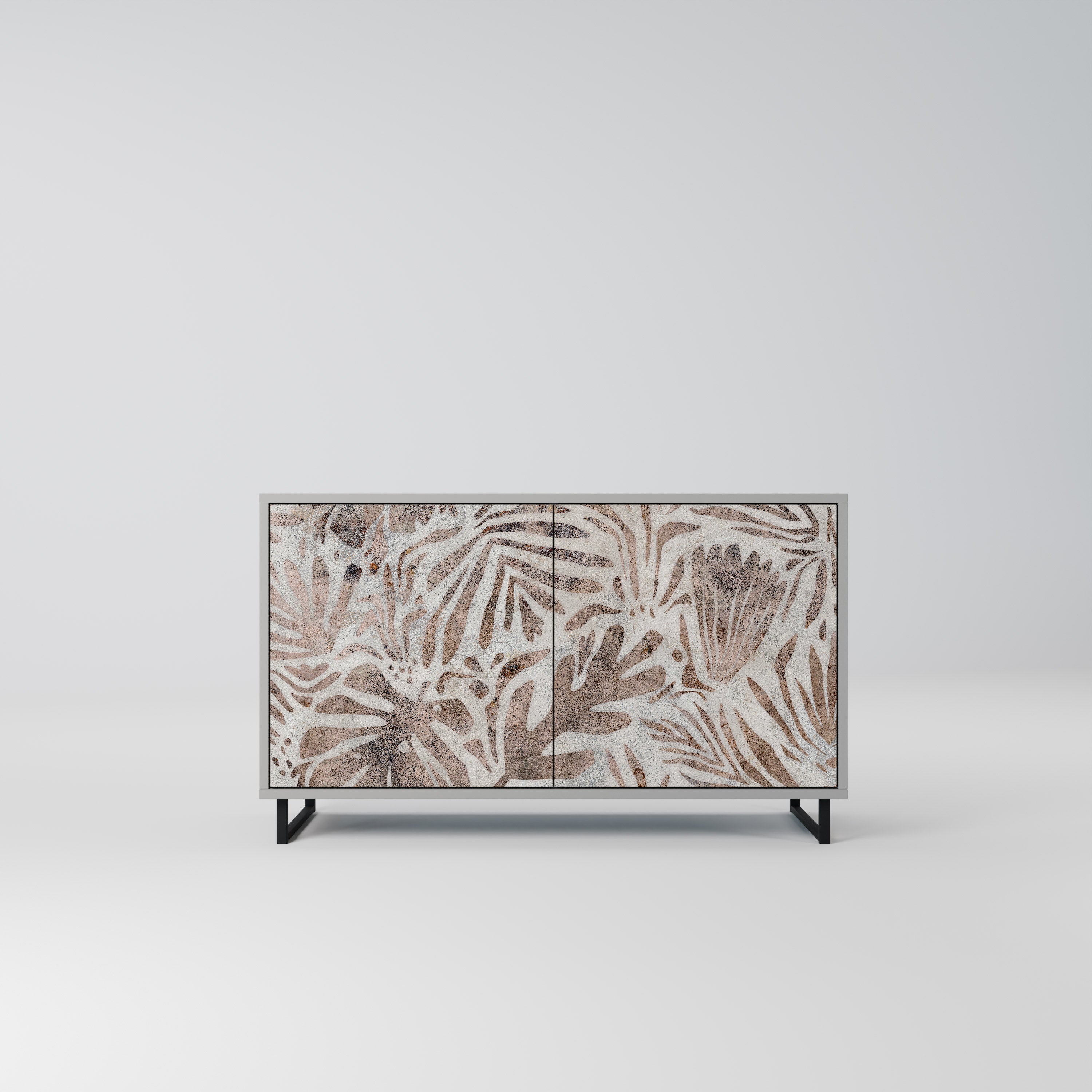 Aparador PASSING TIME de 2 puertas en acabado gris