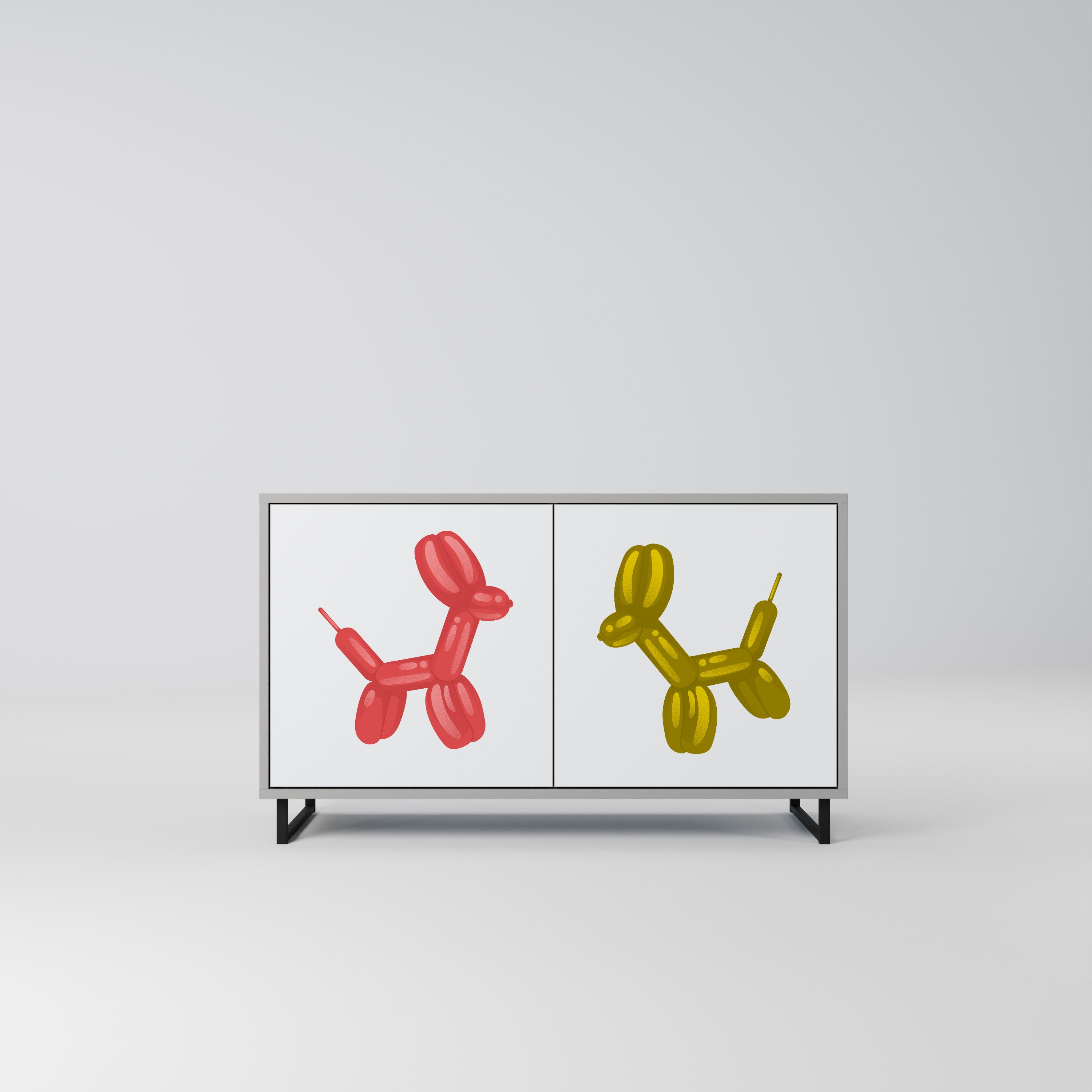 Aparador de 2 puertas CHILDHOOD MEMORY en acabado gris