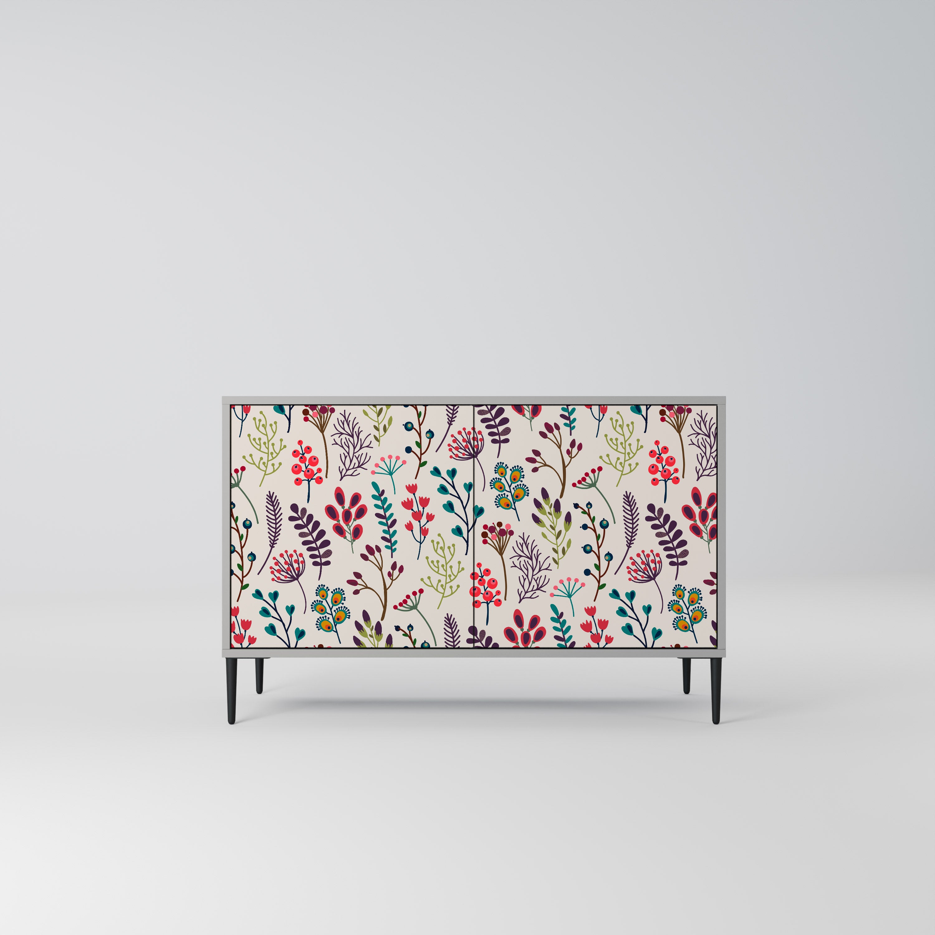 Aparador de 2 puertas AUTUMN SUNDRIES en acabado gris