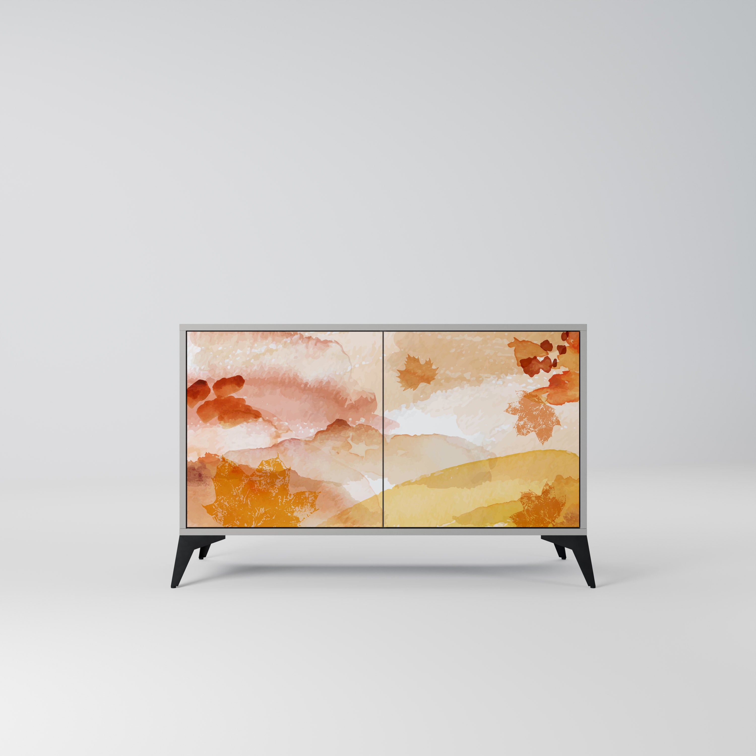 Aparador de 2 puertas TRACES OF AUTUMN en acabado gris