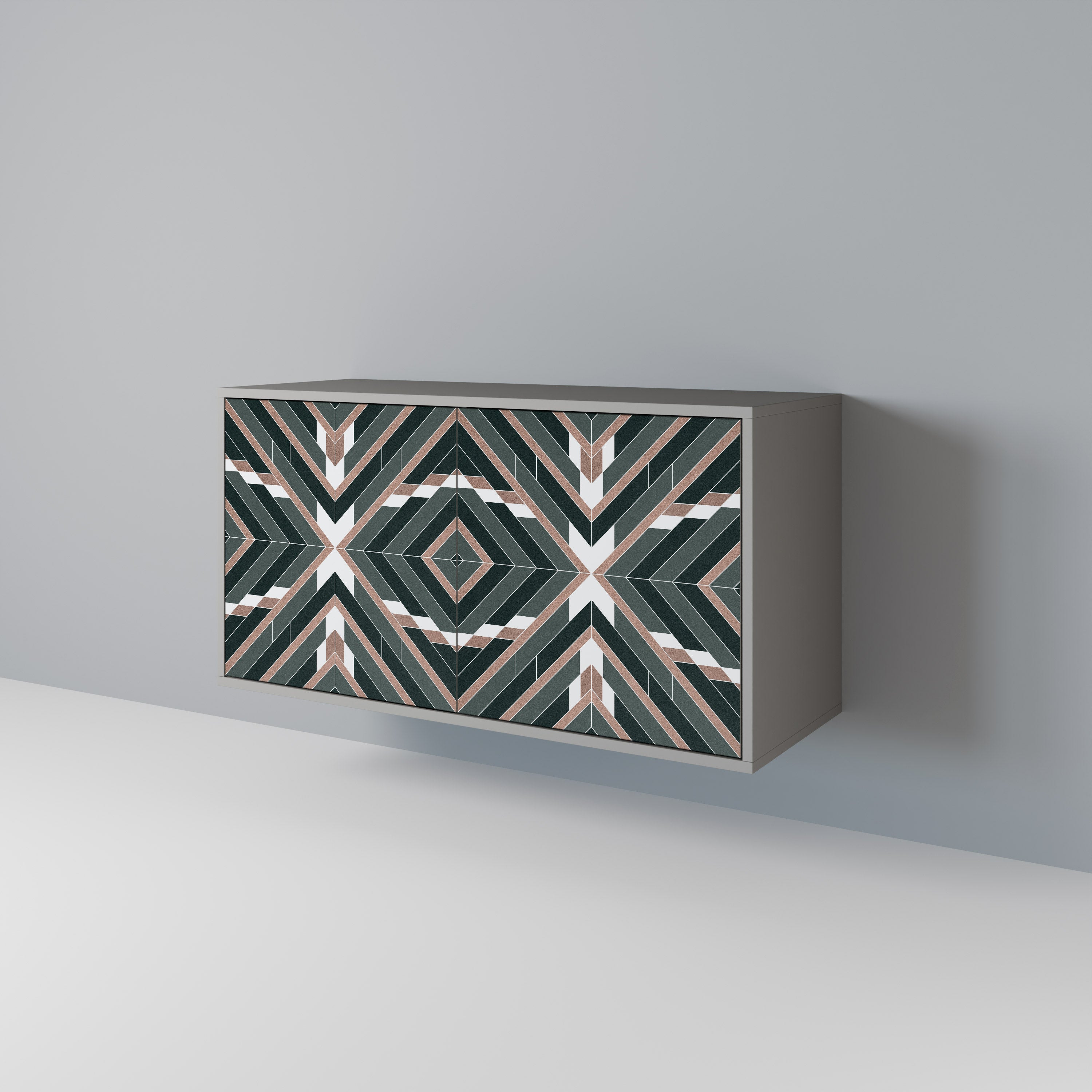 Aparador de 2 puertas DIMENSION DELIGHTS en acabado gris