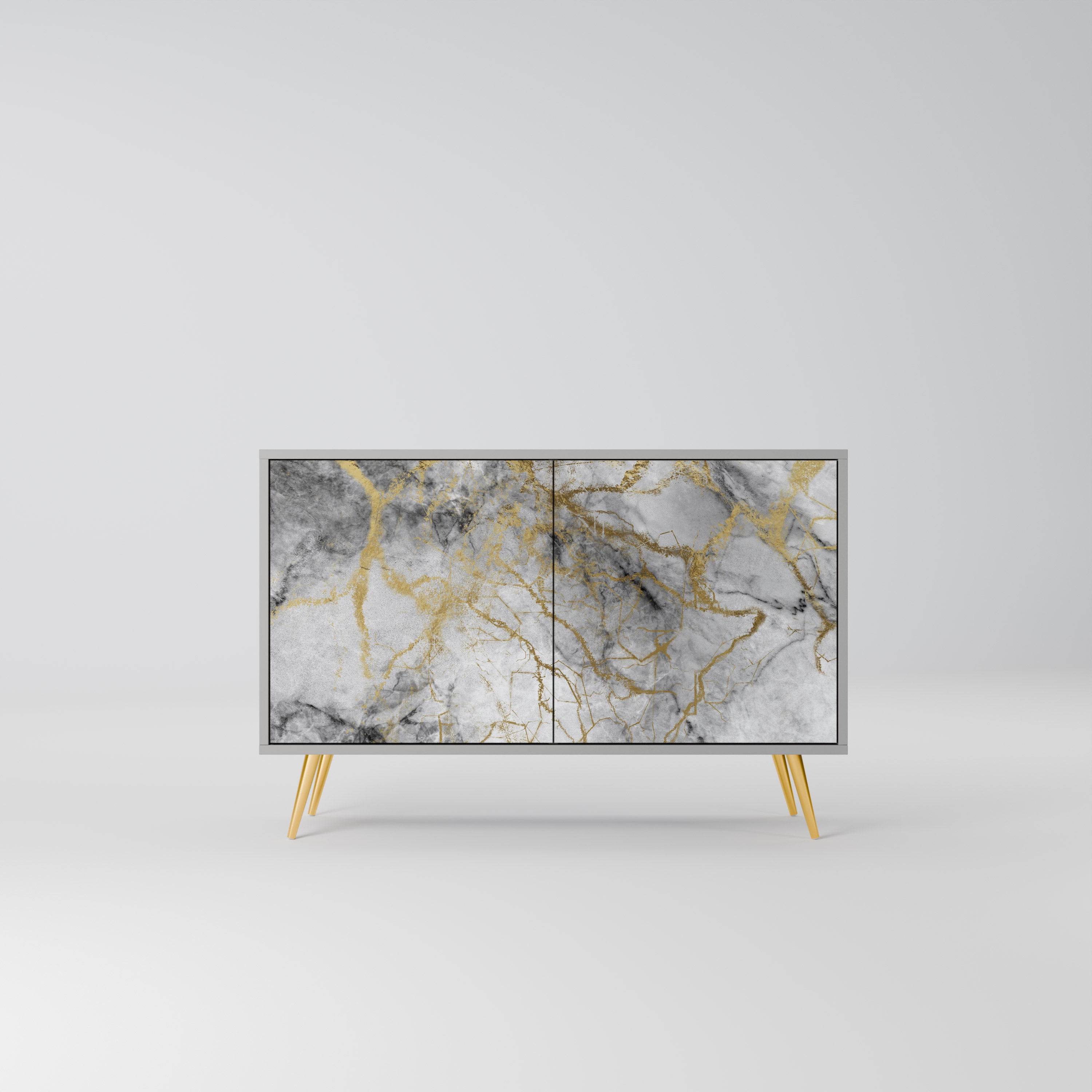 Aparador TIMELESS GLIDE de 2 puertas con acabado gris