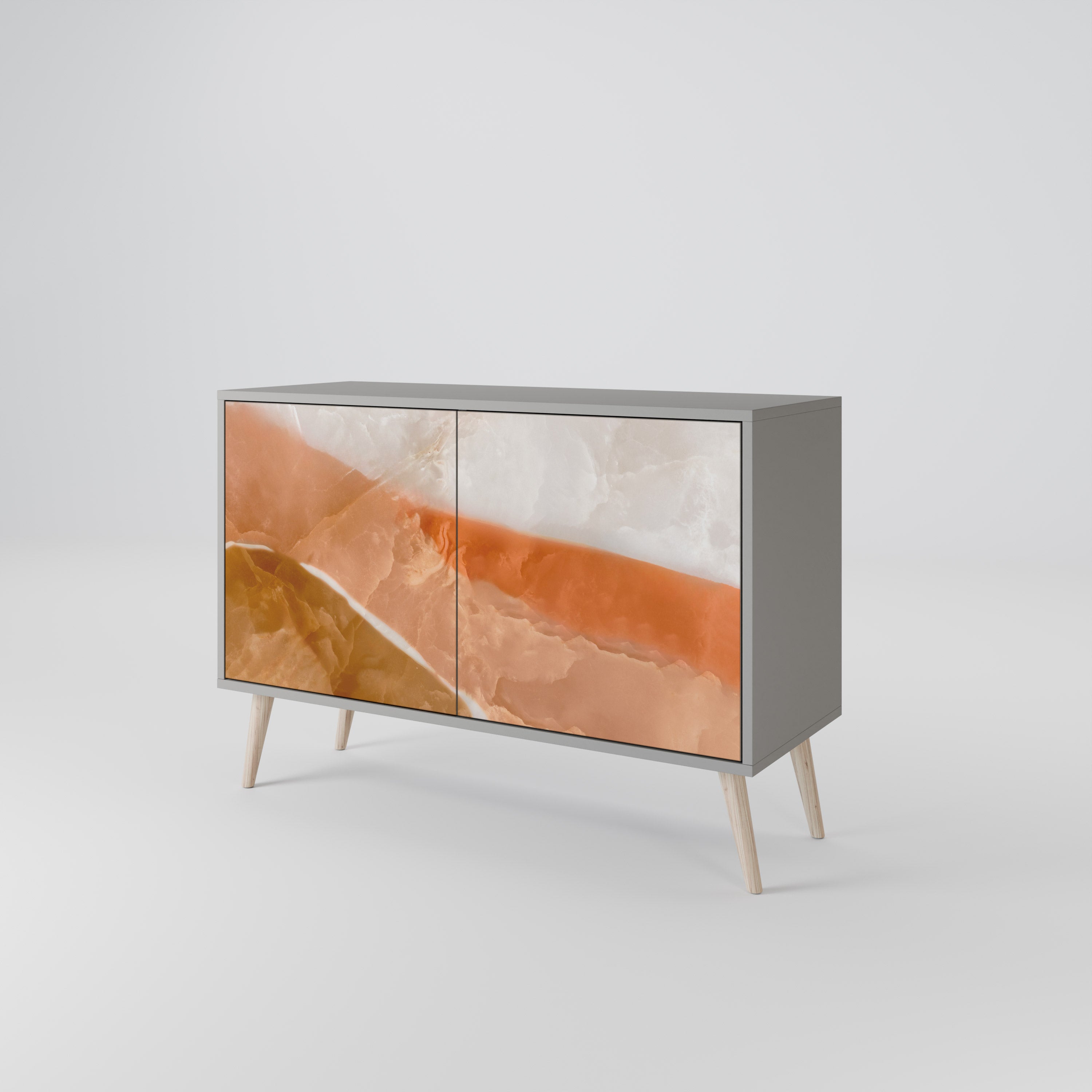 Aparador de 2 puertas Sandhills Splendour en acabado gris