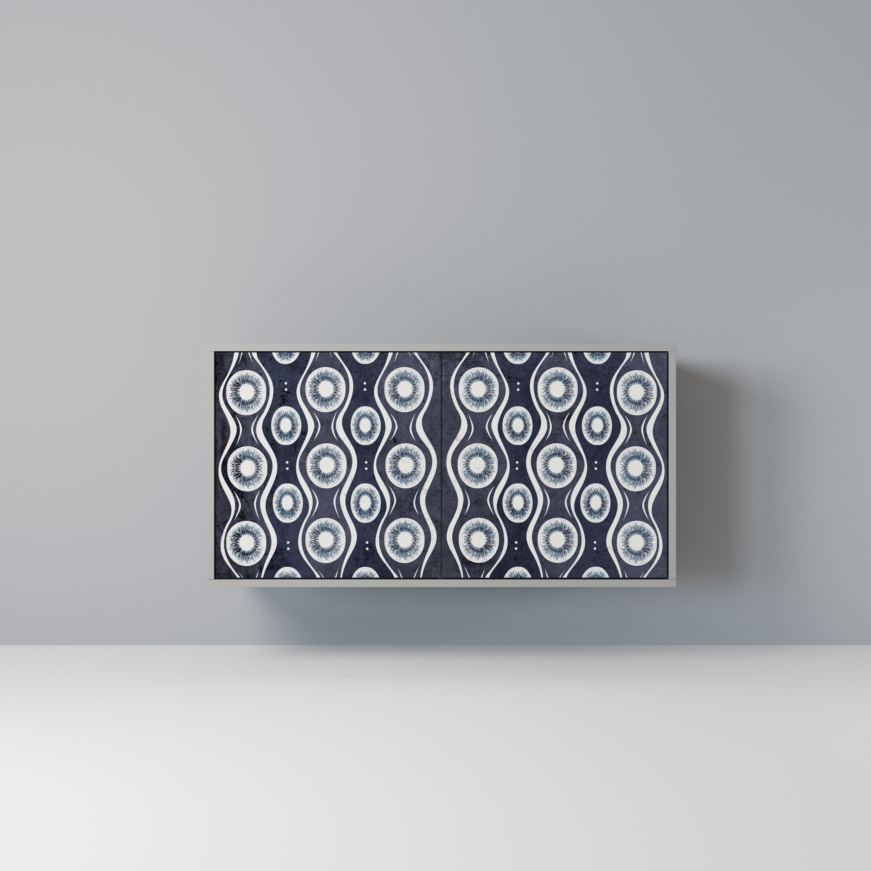 Aparador de 2 puertas GRAPHITE EYES en acabado gris