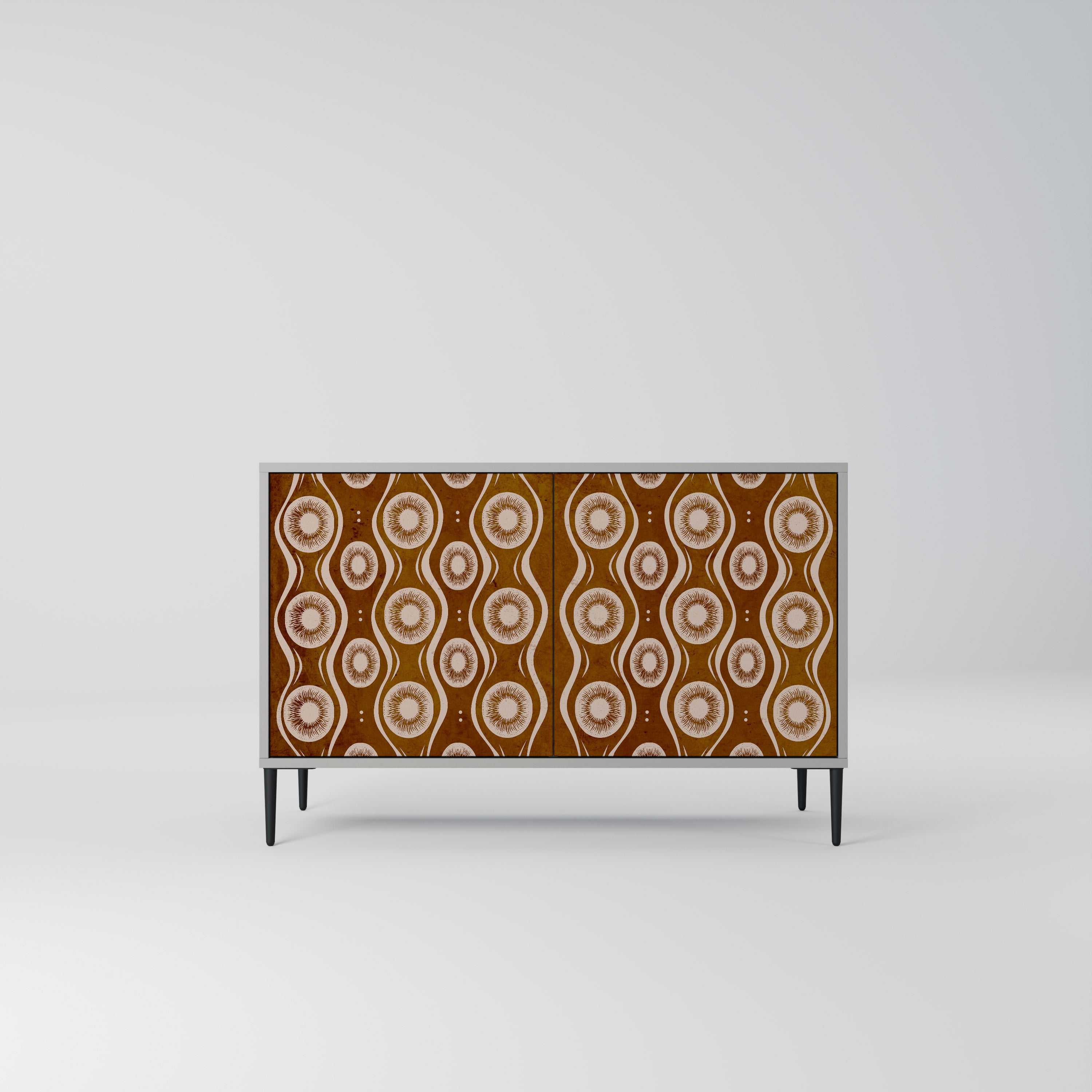 Aparador de 2 puertas BROWN EYES en acabado gris