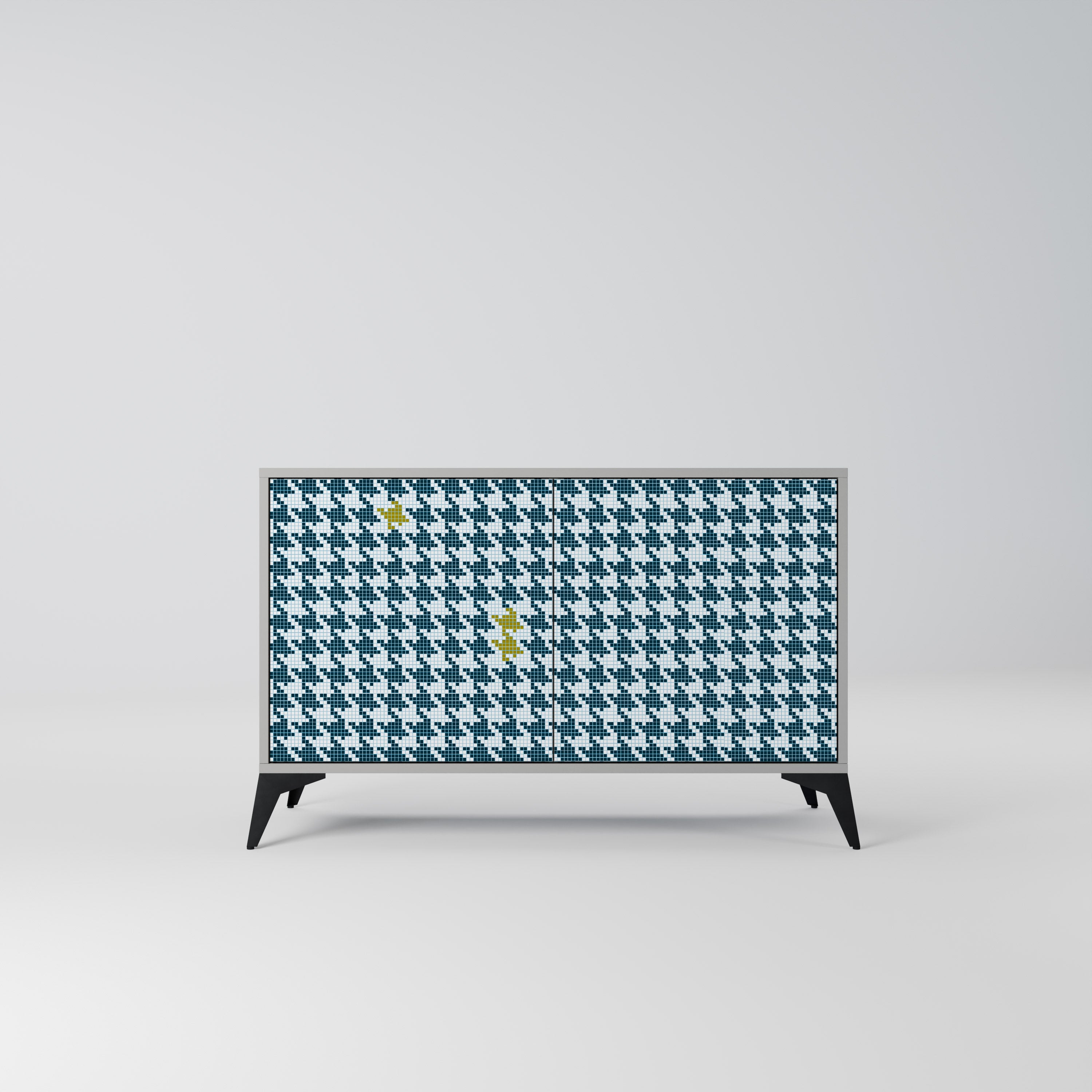 Aparador FUERA DE CONTEXTO de 2 puertas en acabado gris