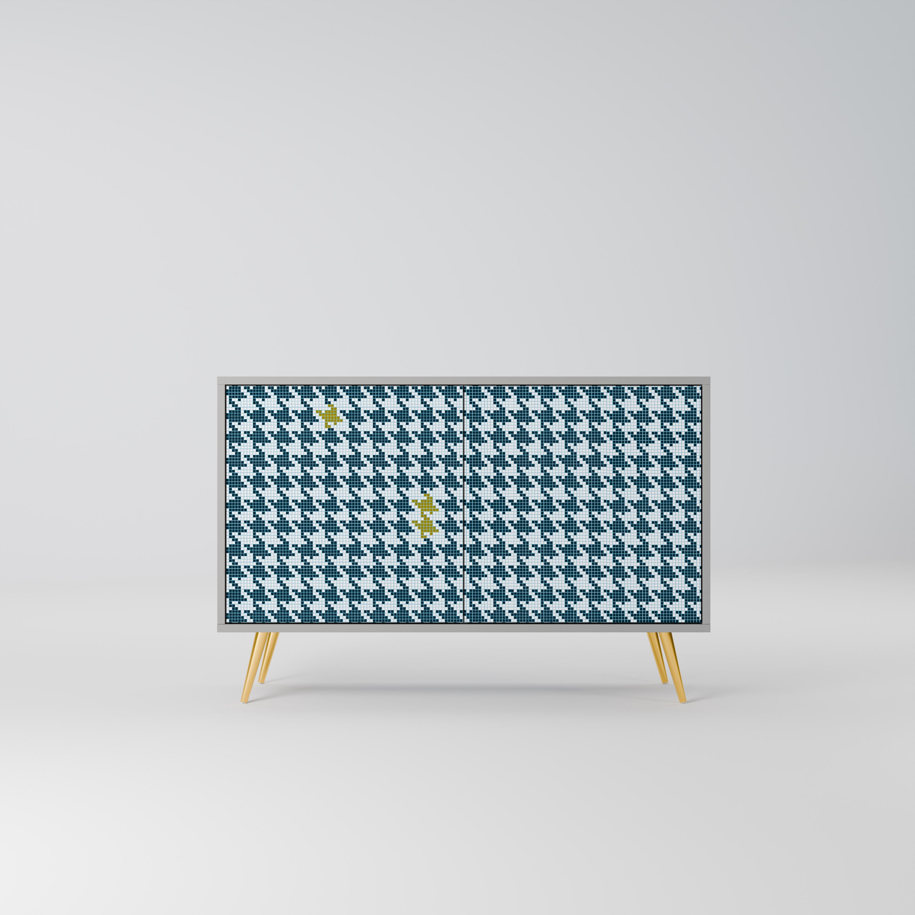 Aparador FUERA DE CONTEXTO de 2 puertas en acabado gris