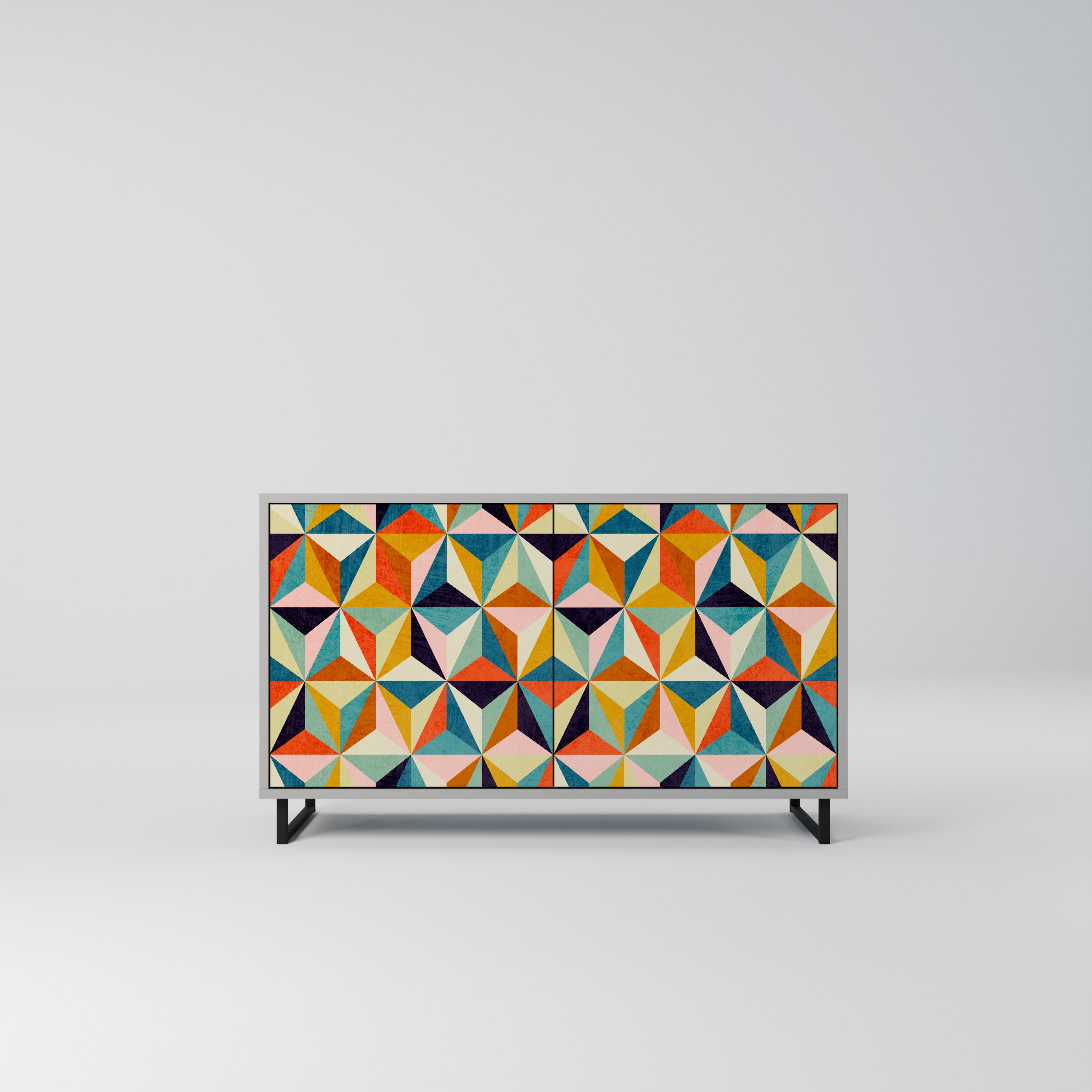 Aparador de 2 puertas TESSELATE TREASURES en acabado gris