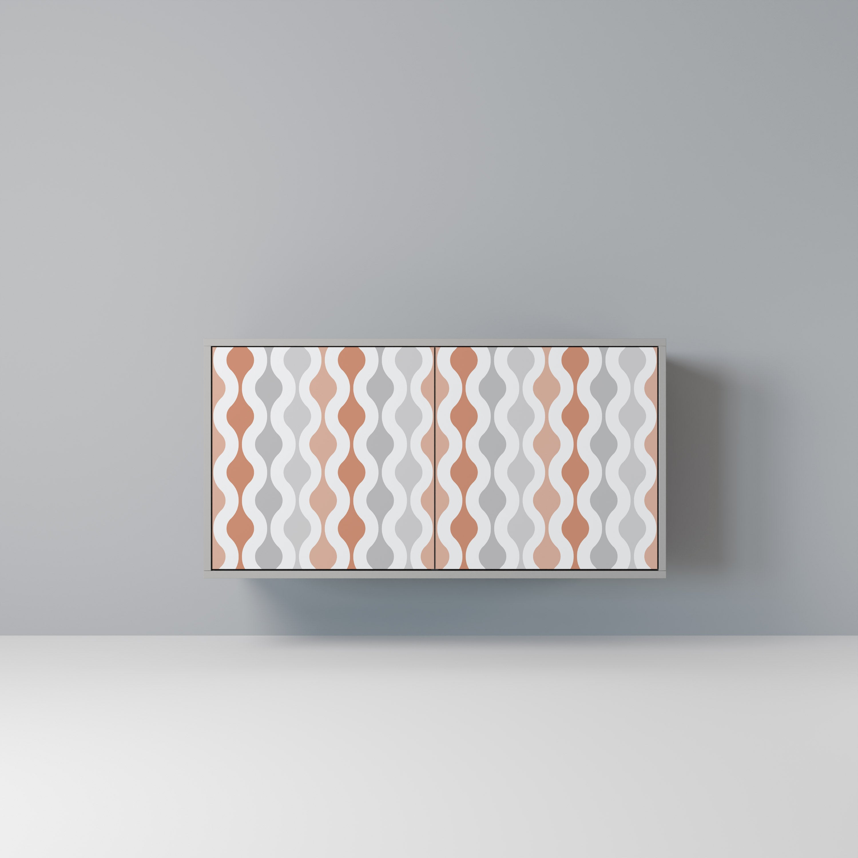 Aparador de 2 puertas HAZY NOSTALGIA en acabado gris