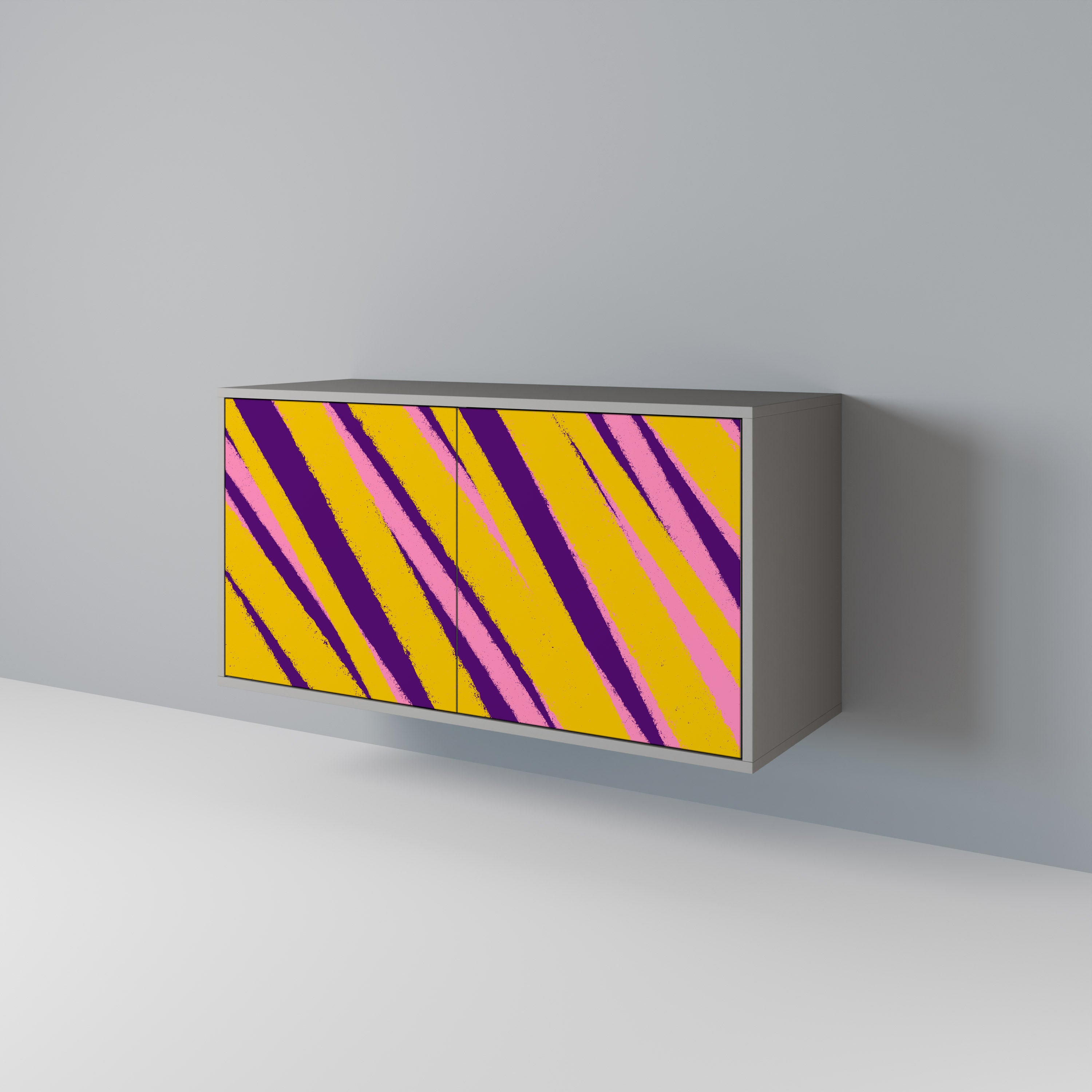 Aparador de 2 puertas en acabado gris DREAMS COME TRUE