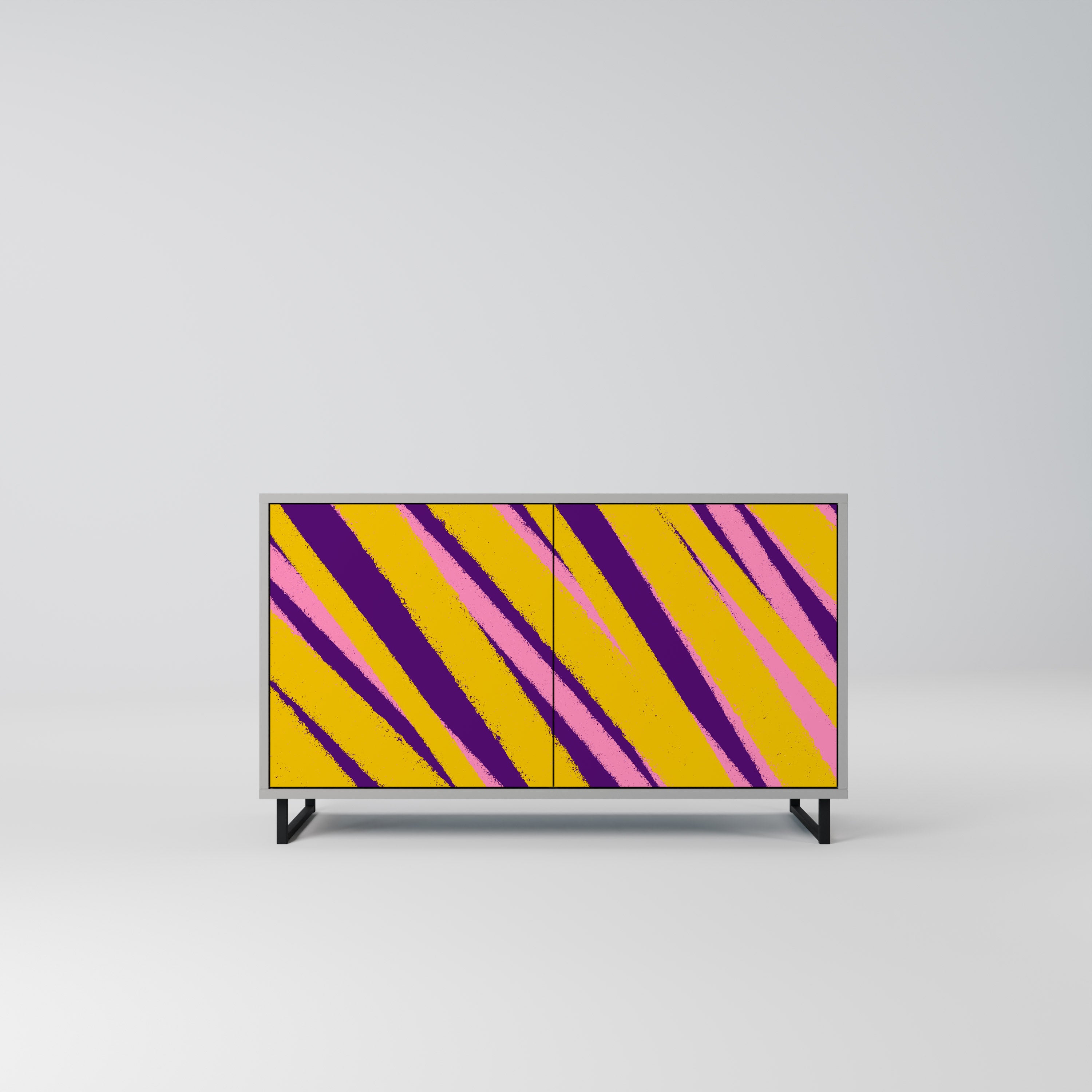 Aparador de 2 puertas en acabado gris DREAMS COME TRUE