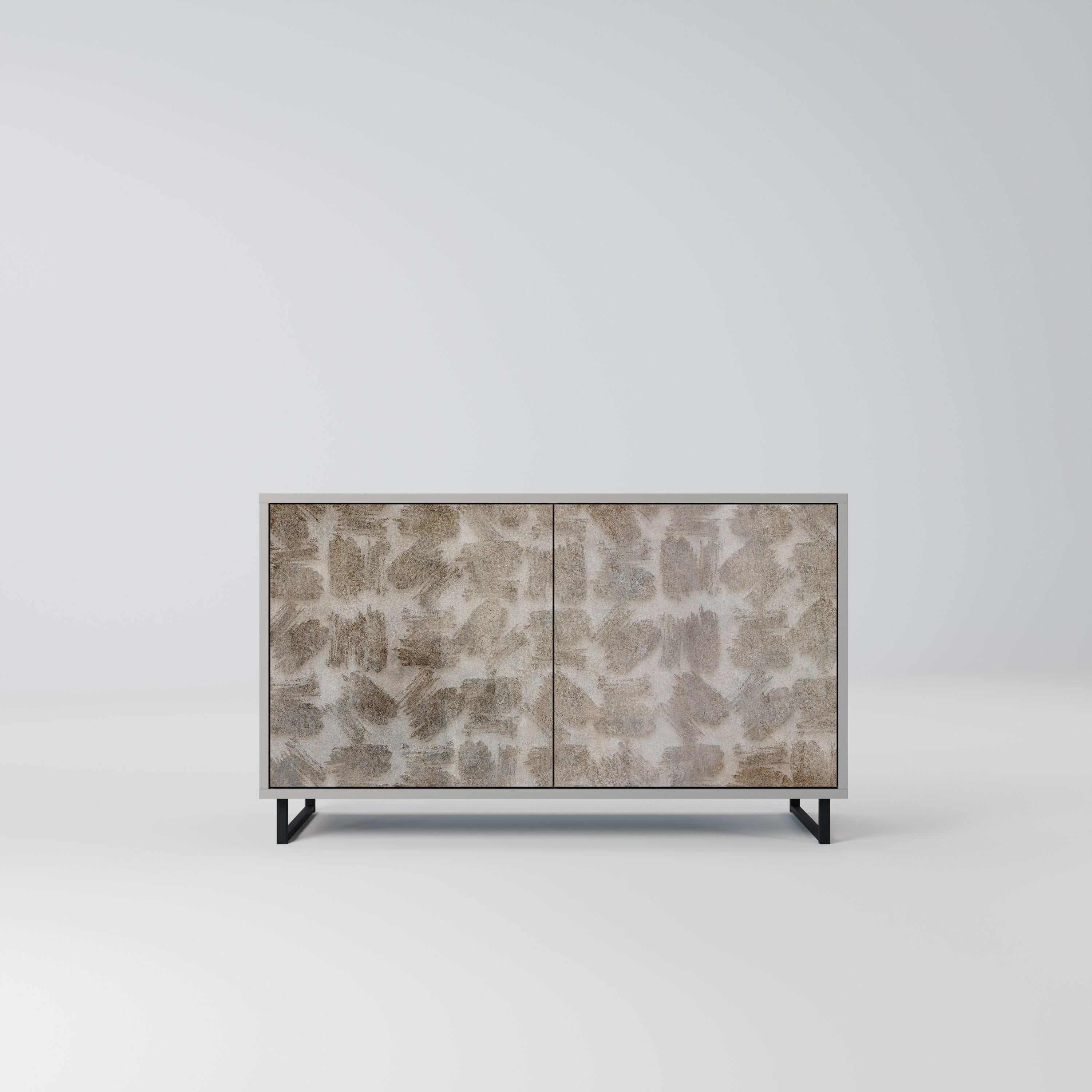 Aparador de 2 puertas SLIGHTLY BLURRED en acabado gris