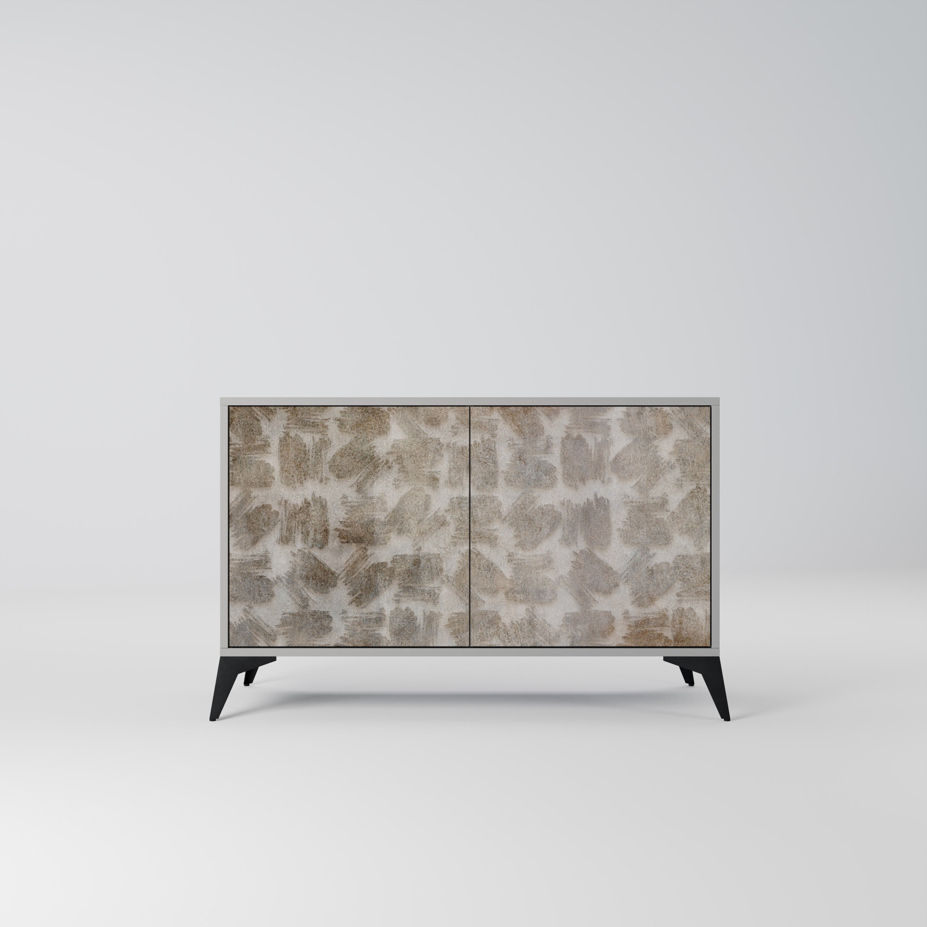 Aparador de 2 puertas SLIGHTLY BLURRED en acabado gris