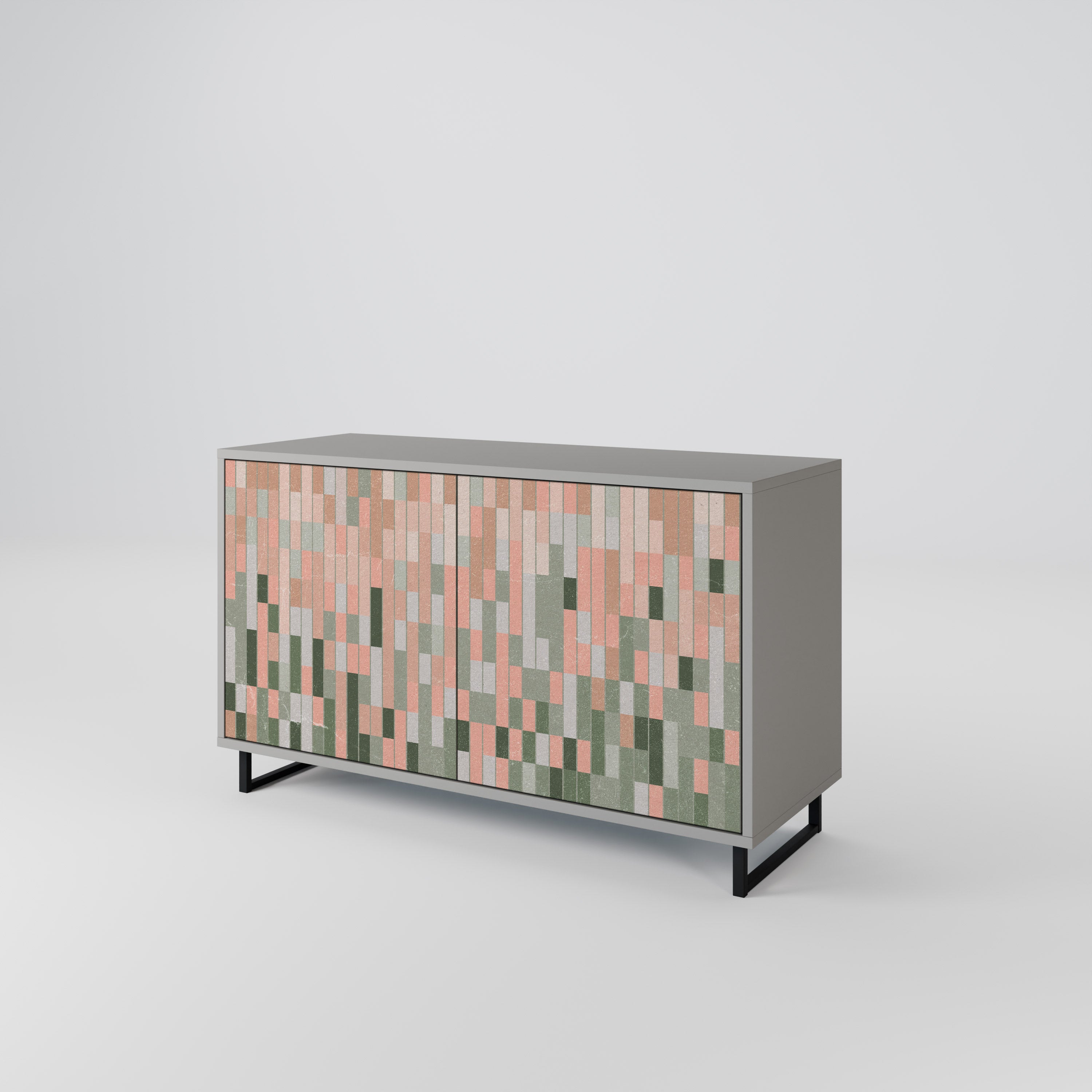 BUILDING THE FUTURE Aparador de 2 puertas en acabado gris