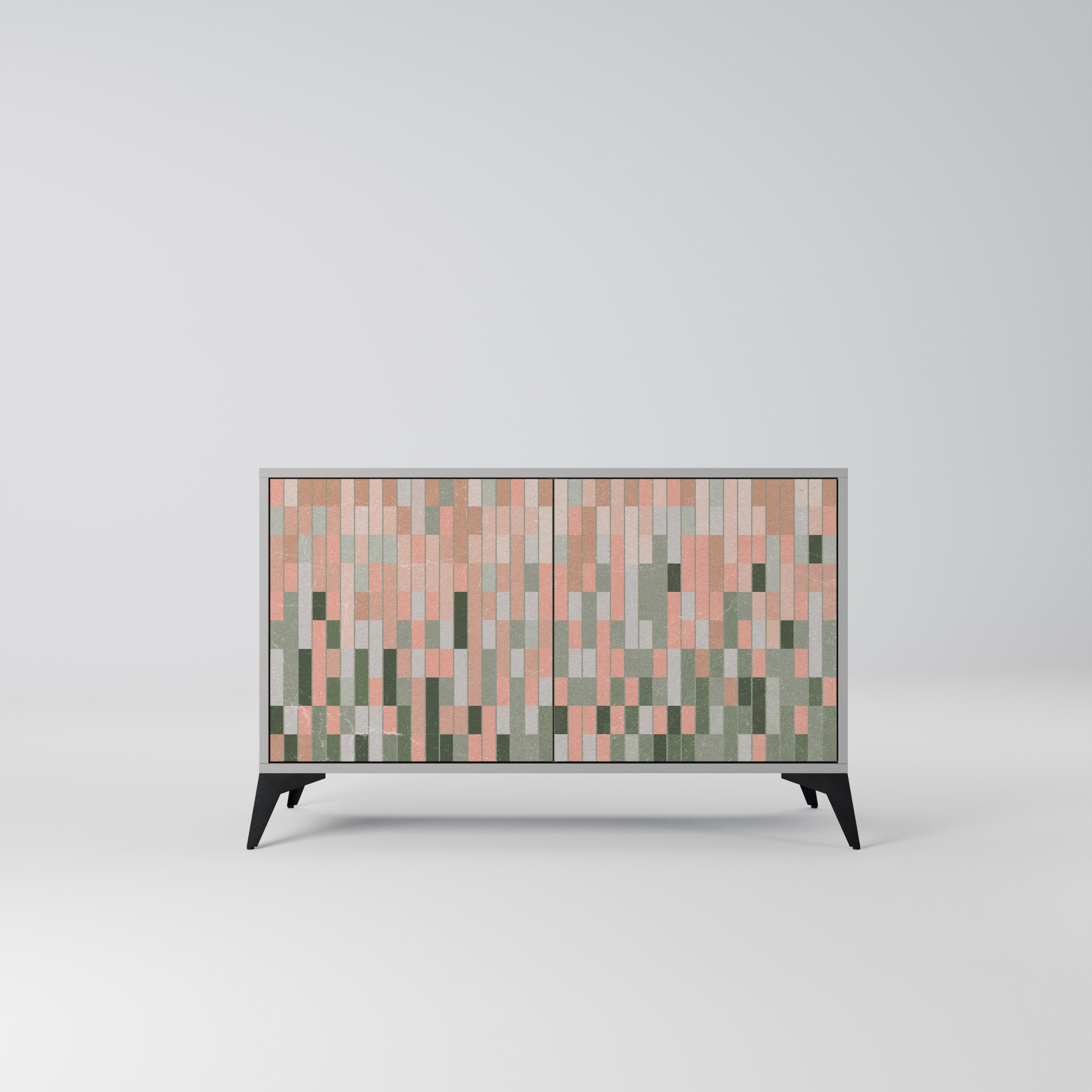 BUILDING THE FUTURE Aparador de 2 puertas en acabado gris