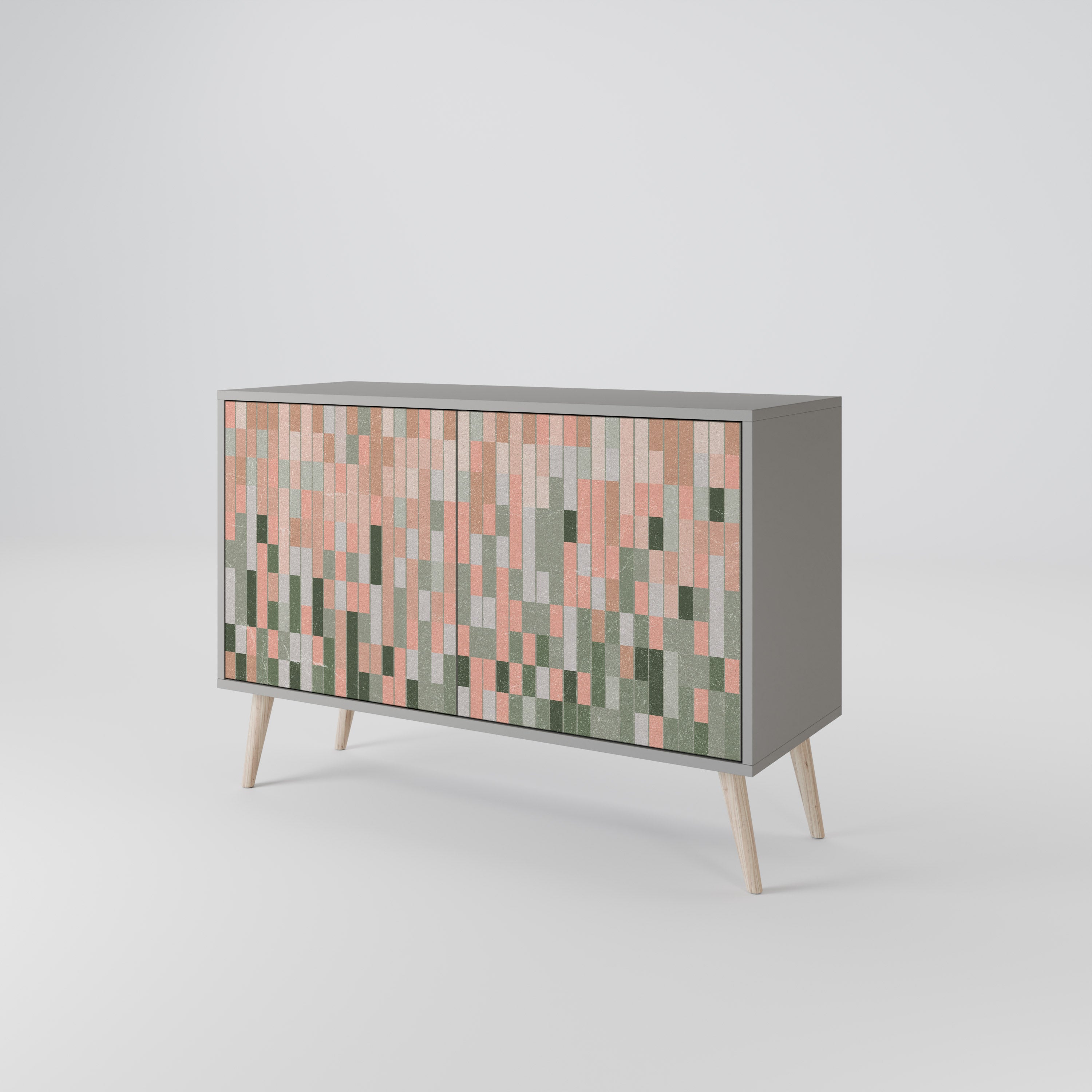 BUILDING THE FUTURE Aparador de 2 puertas en acabado gris