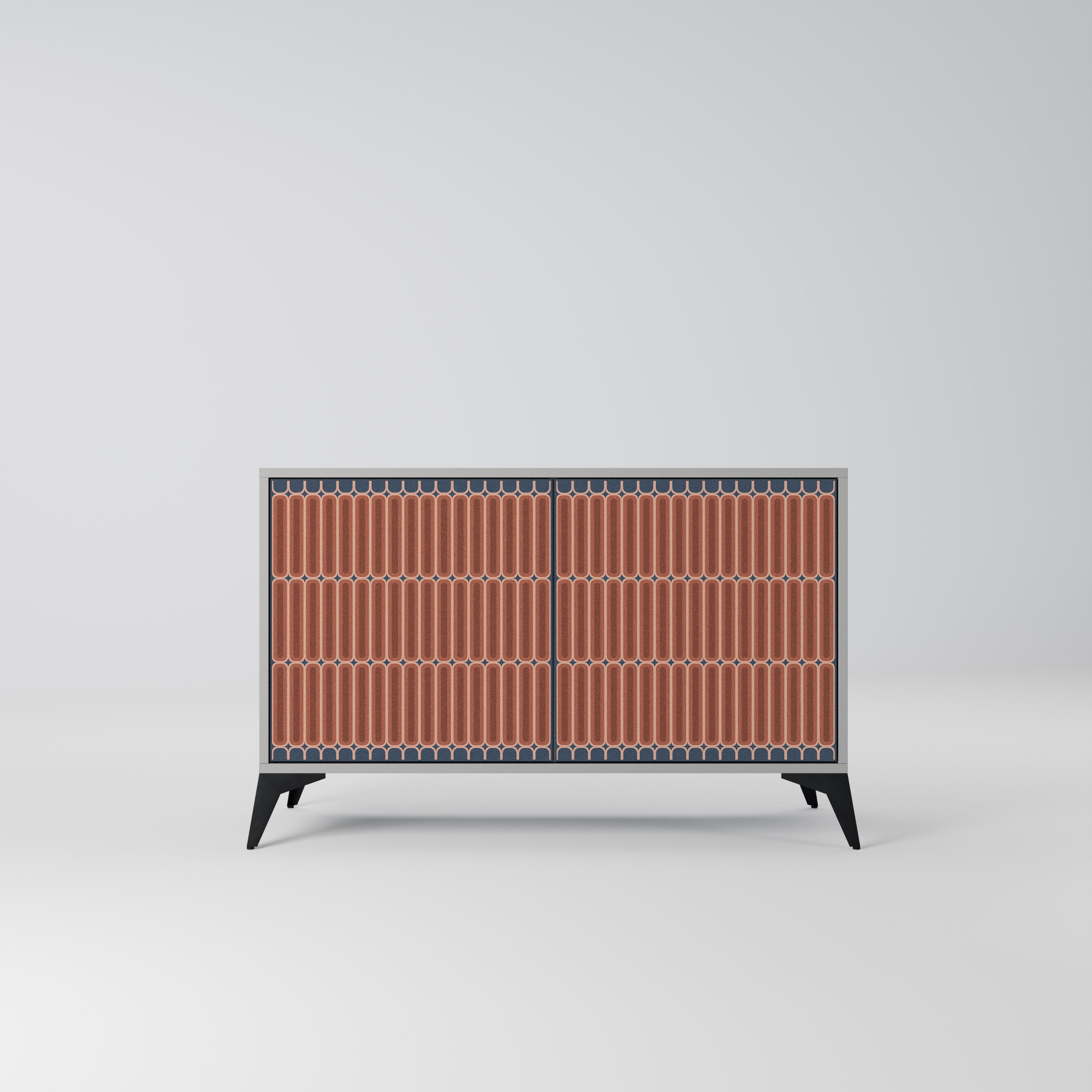 Aparador de 2 puertas HYPNOTIC GATE en acabado gris