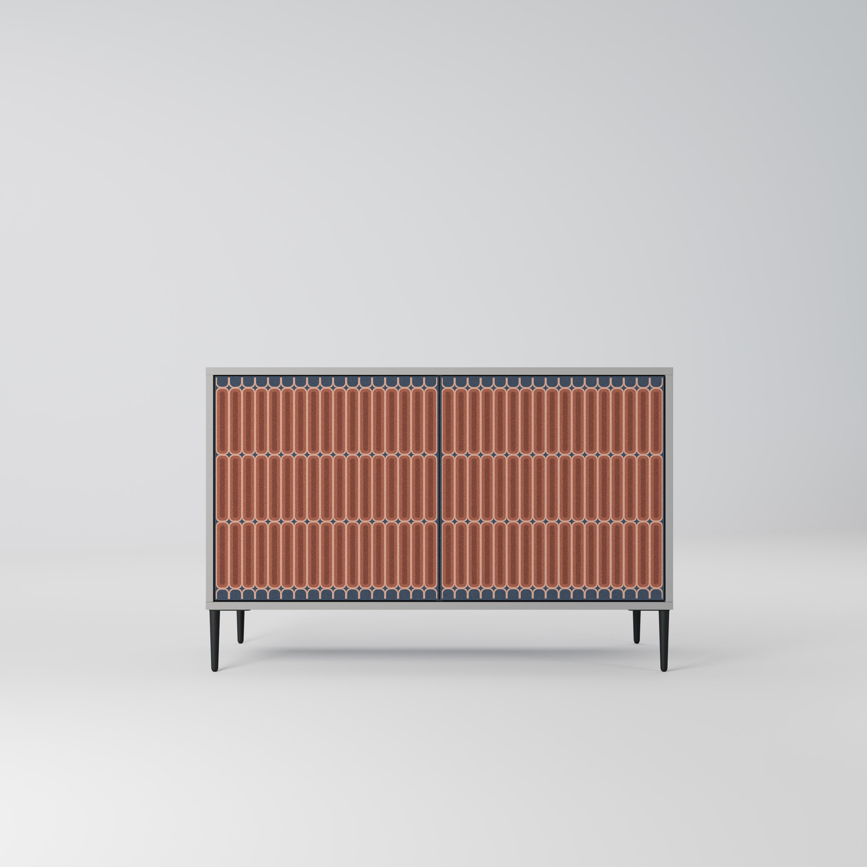 Aparador de 2 puertas HYPNOTIC GATE en acabado gris