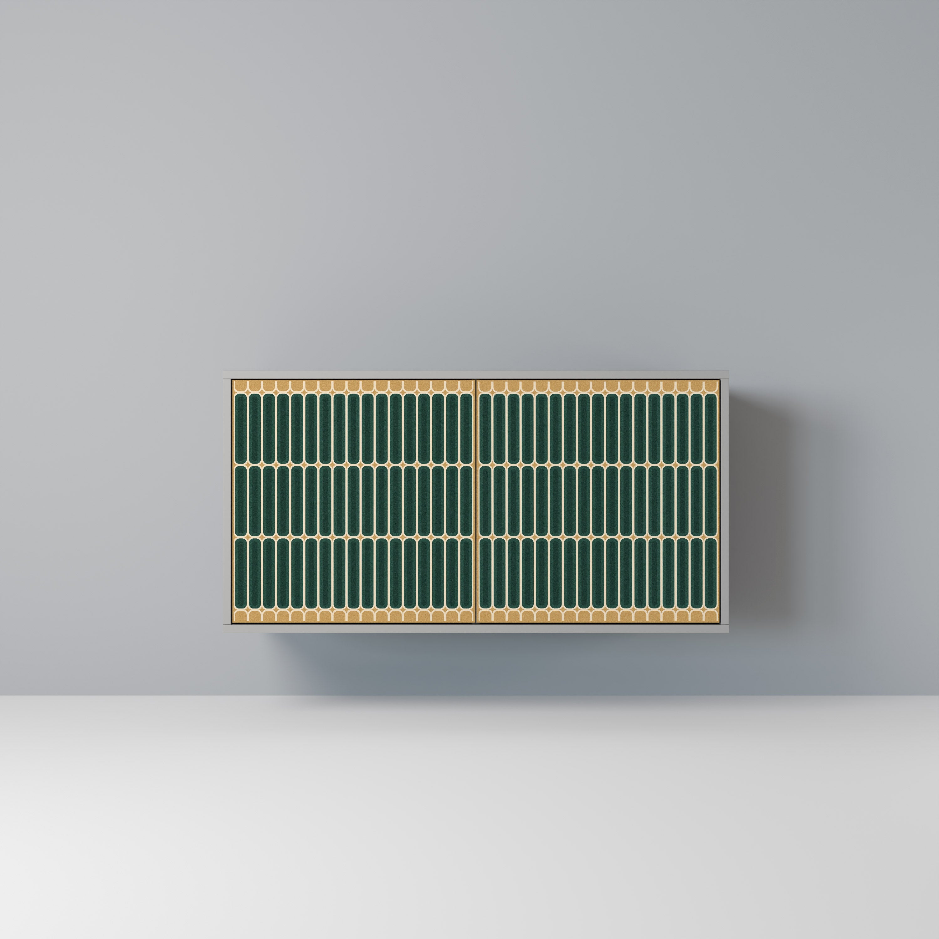 Aparador ILUSION GATE de 2 puertas en acabado gris