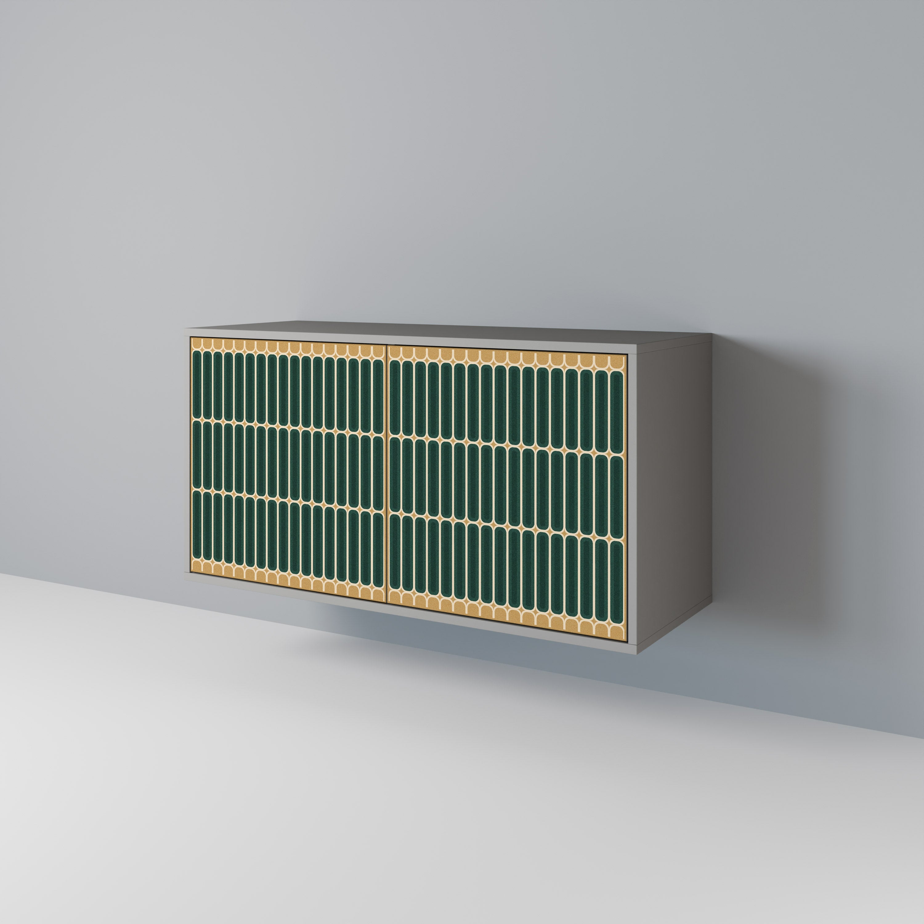 Aparador ILUSION GATE de 2 puertas en acabado gris