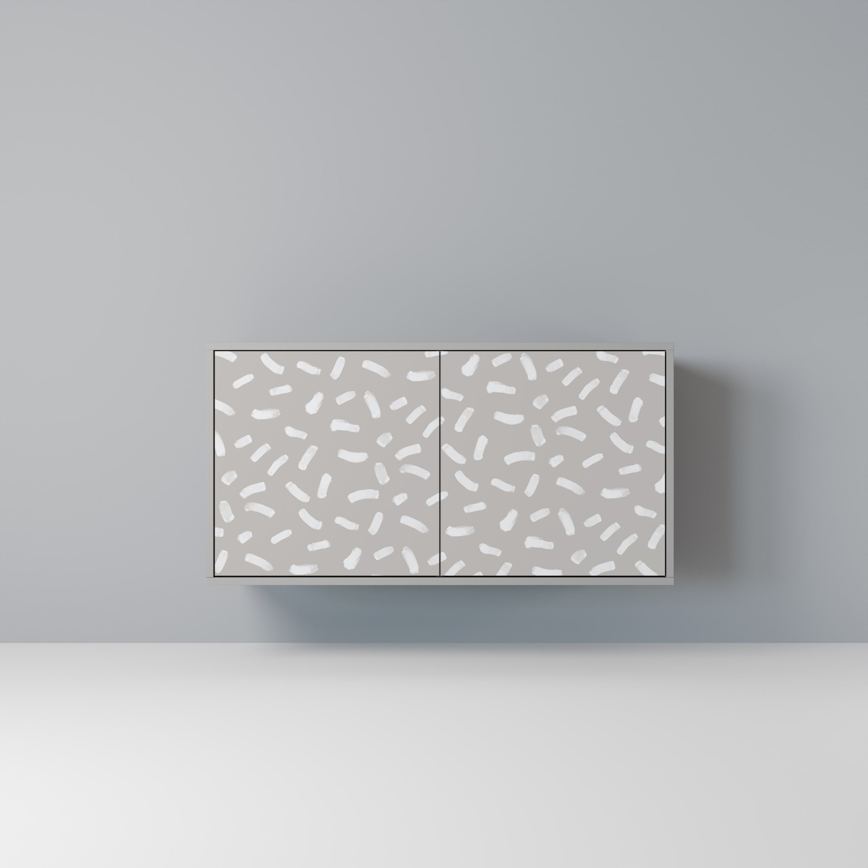 Aparador PASSING SECONDS de 2 puertas en acabado gris