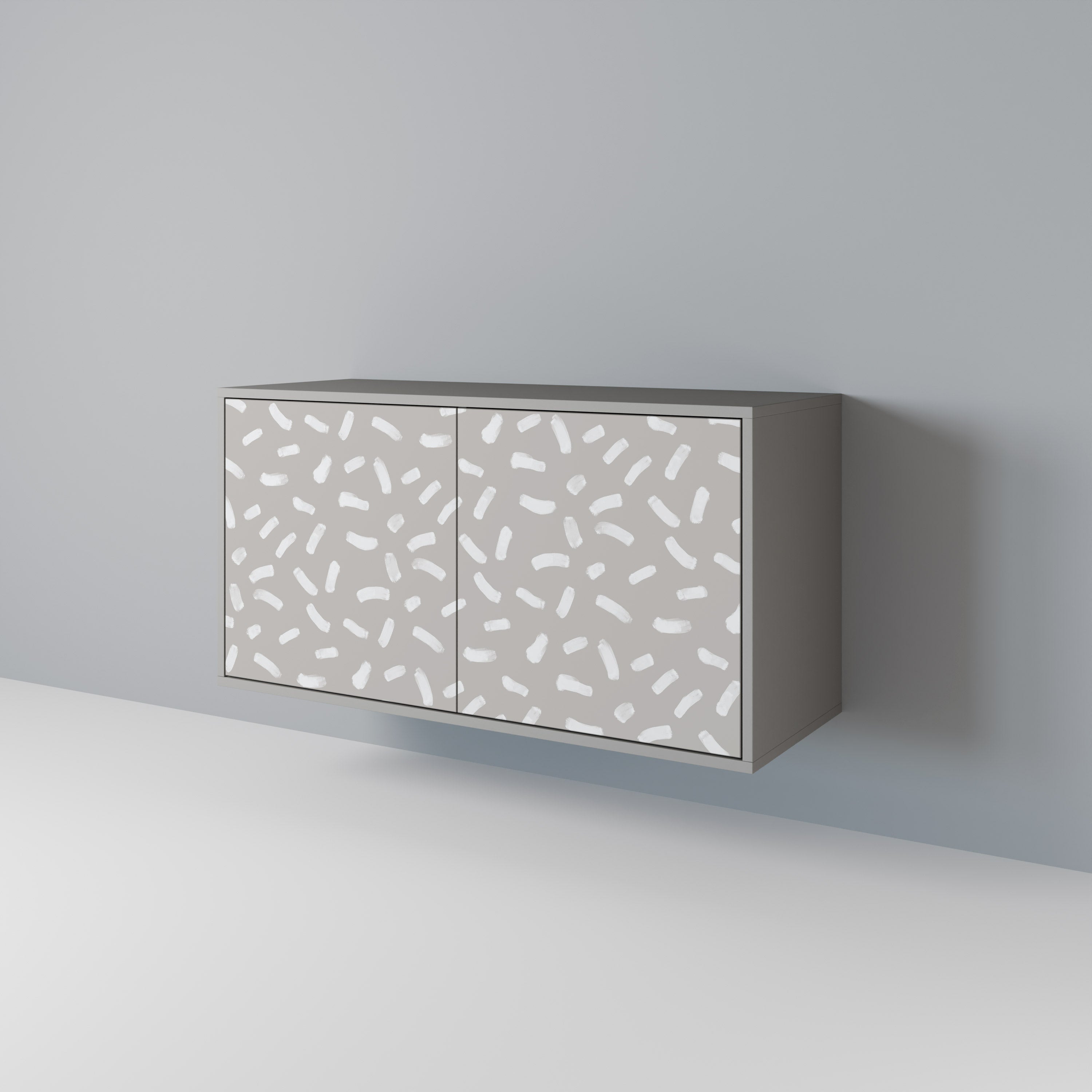 Aparador PASSING SECONDS de 2 puertas en acabado gris