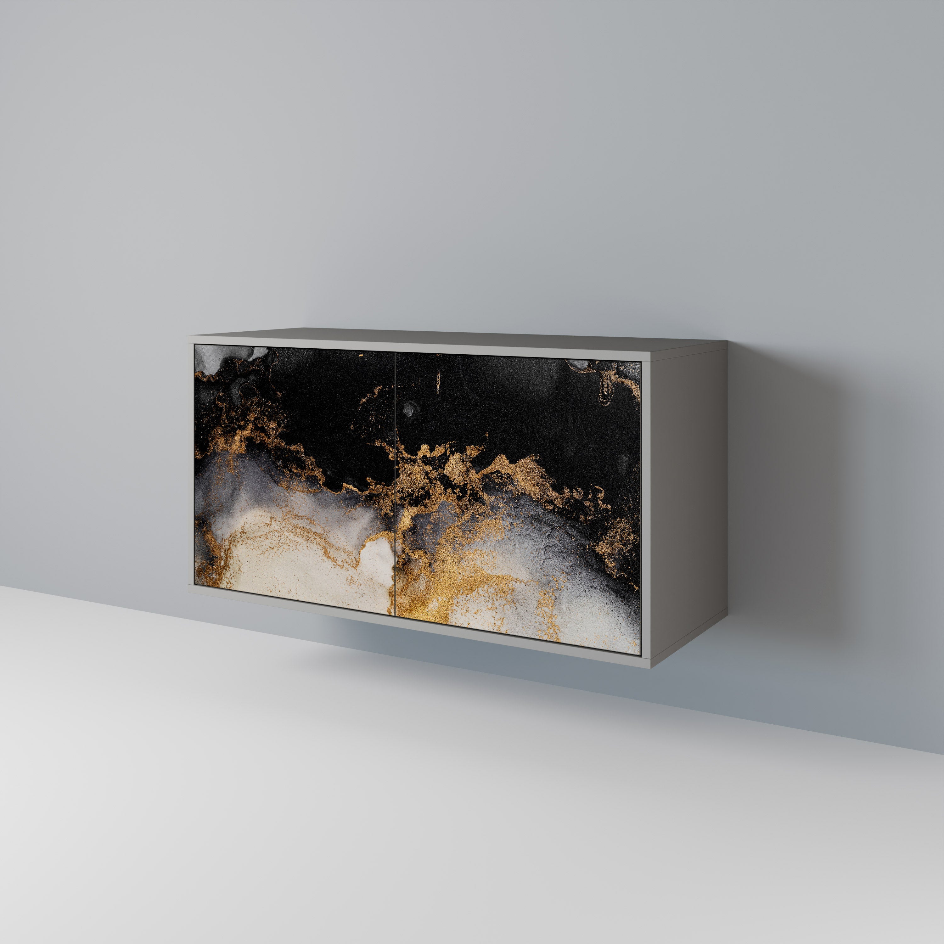 Aparador de 2 puertas MARBLE OF TOMORROW en acabado gris