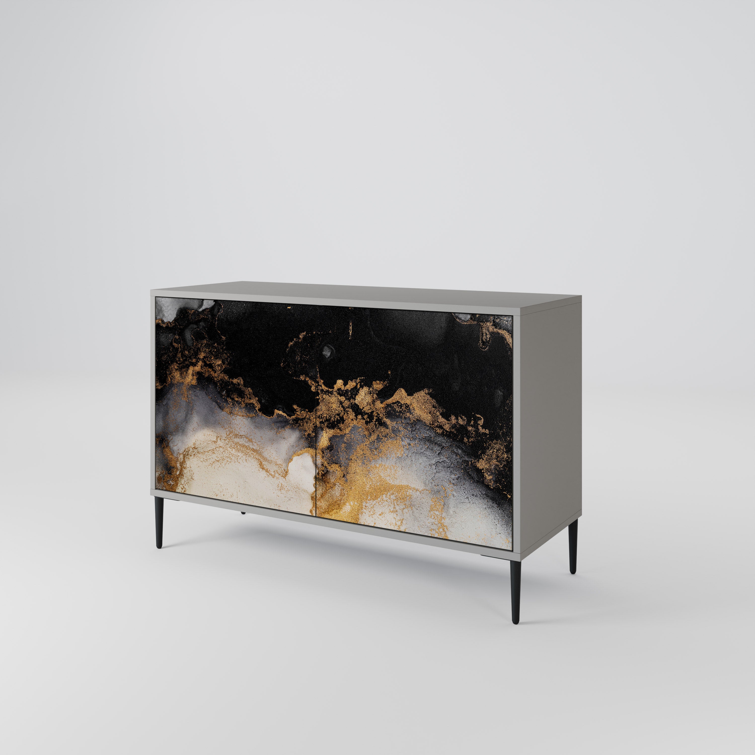 Aparador de 2 puertas MARBLE OF TOMORROW en acabado gris