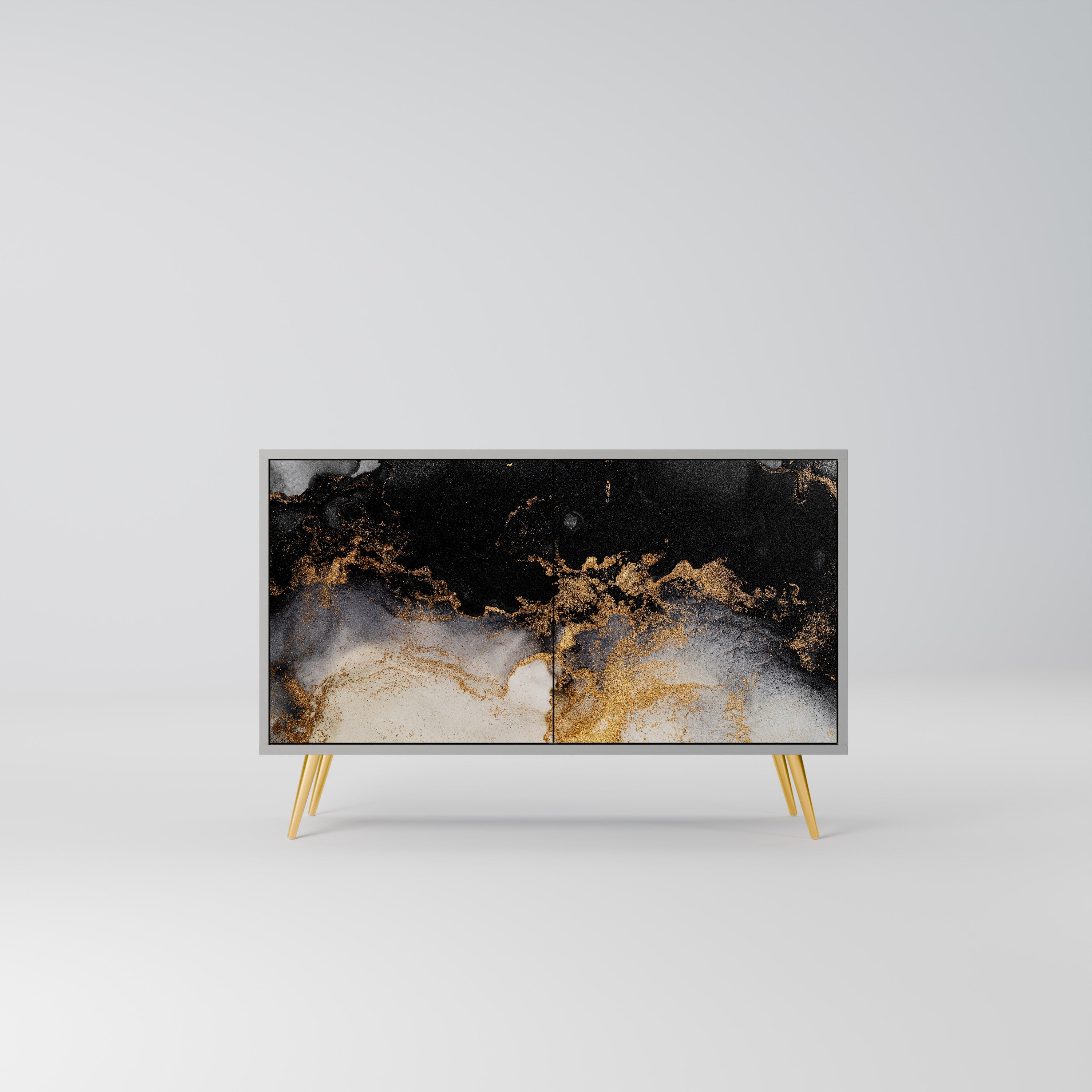 Aparador de 2 puertas MARBLE OF TOMORROW en acabado gris