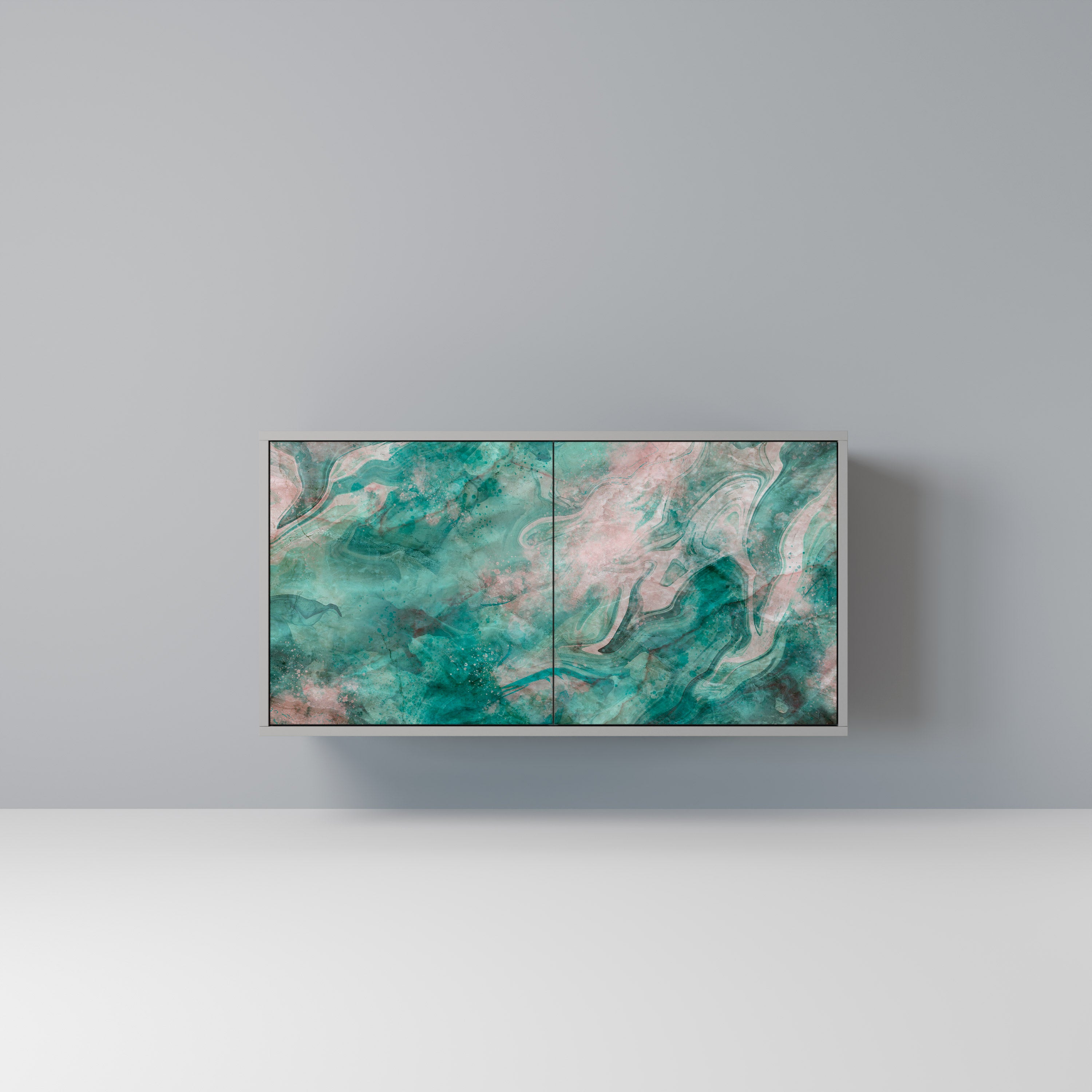 Aparador ABSTRACT ALCHEMY de 2 puertas en acabado gris