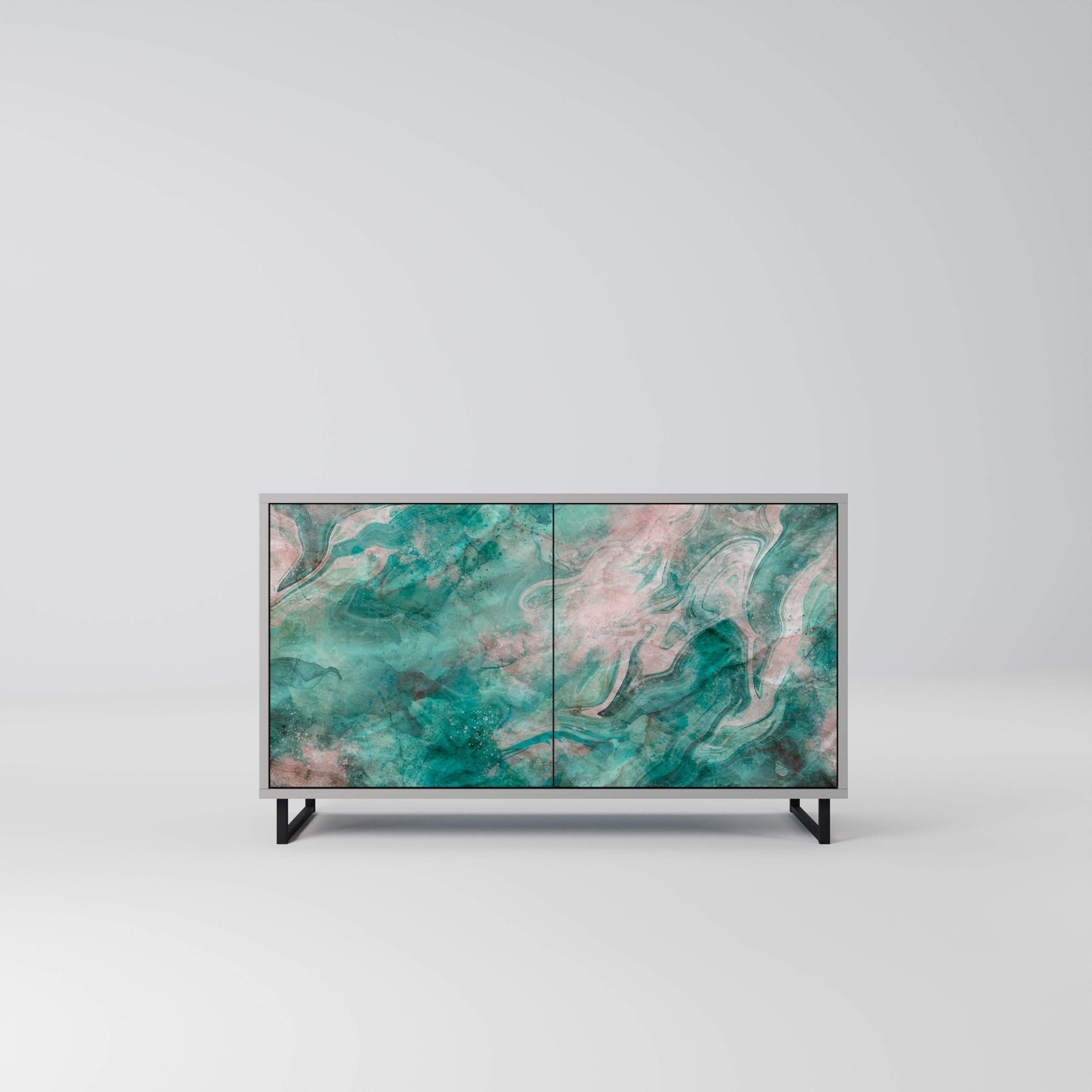 Aparador ABSTRACT ALCHEMY de 2 puertas en acabado gris