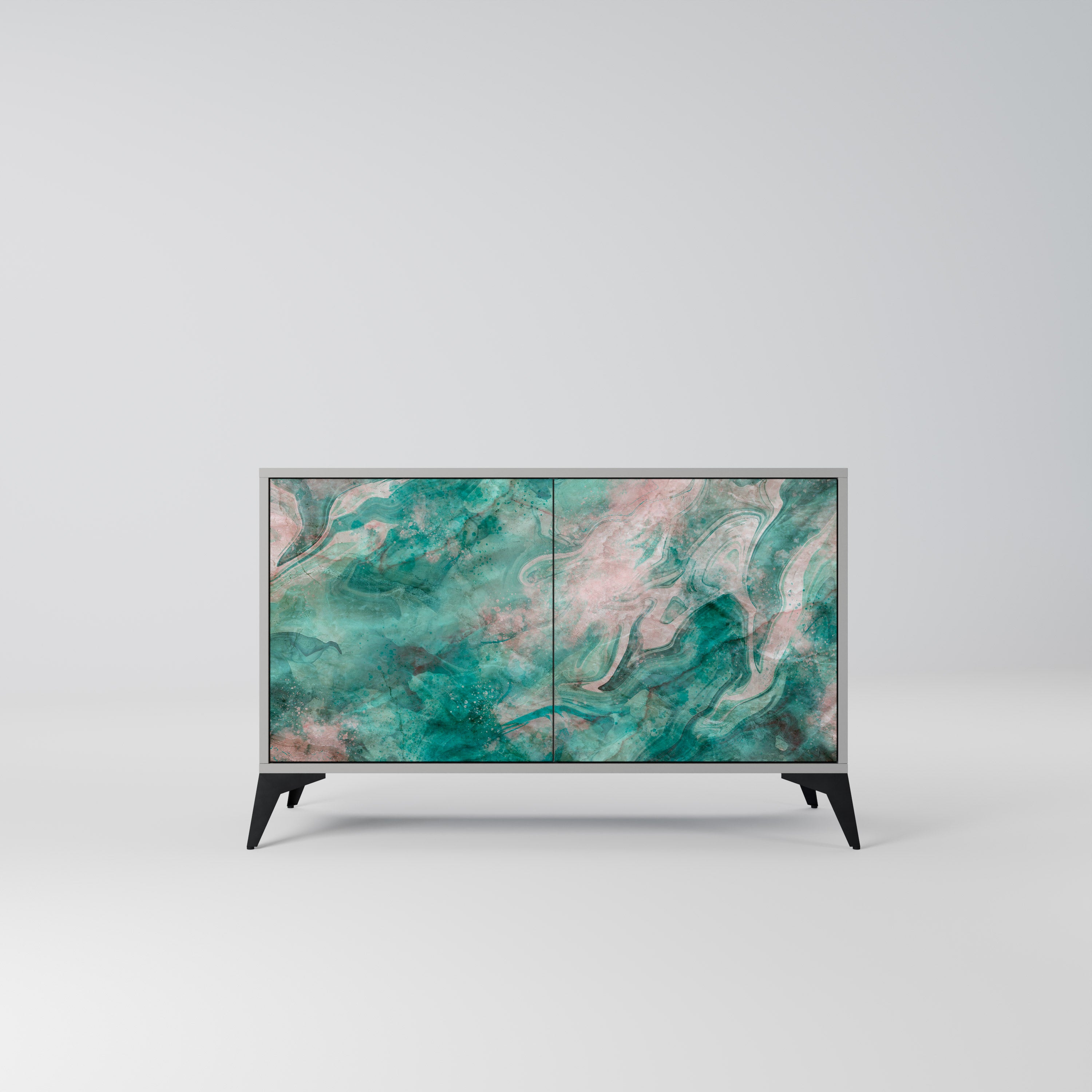 Aparador ABSTRACT ALCHEMY de 2 puertas en acabado gris