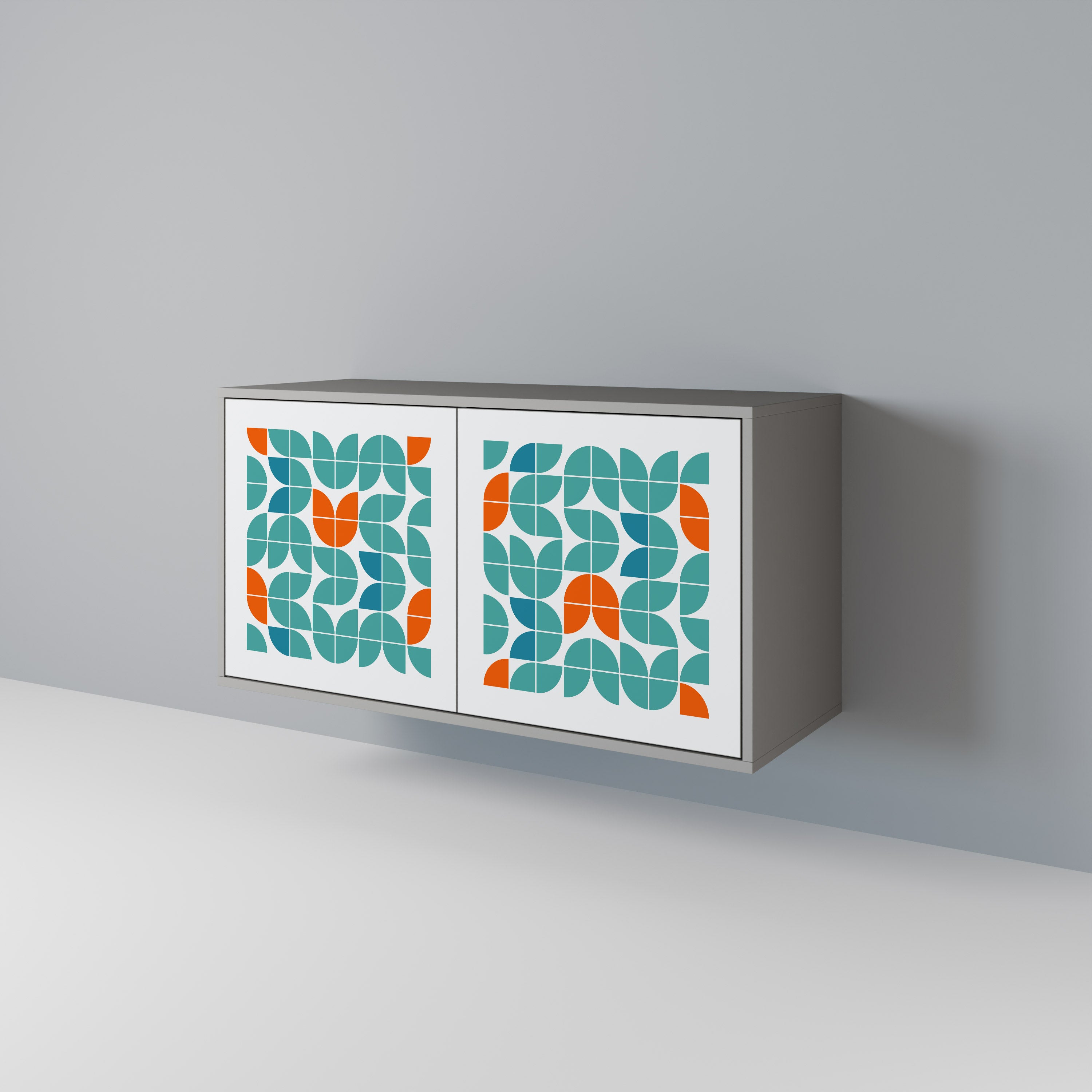 Aparador de 2 puertas BE THE CHANGE en acabado gris