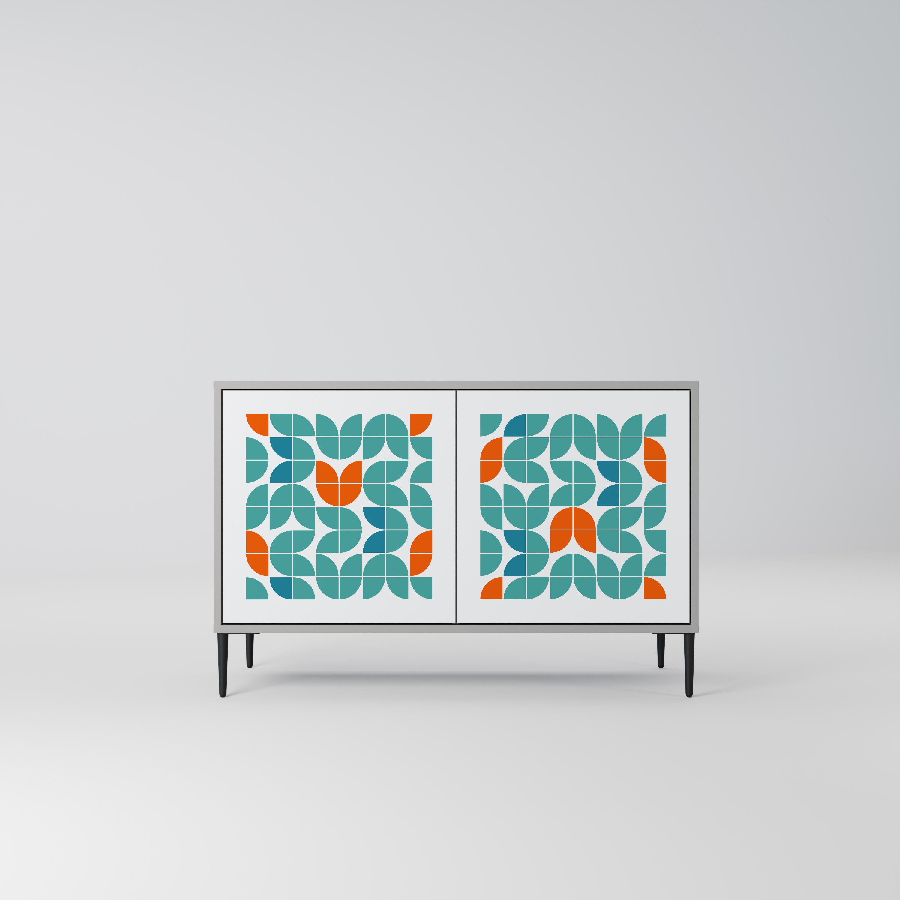 Aparador de 2 puertas BE THE CHANGE en acabado gris