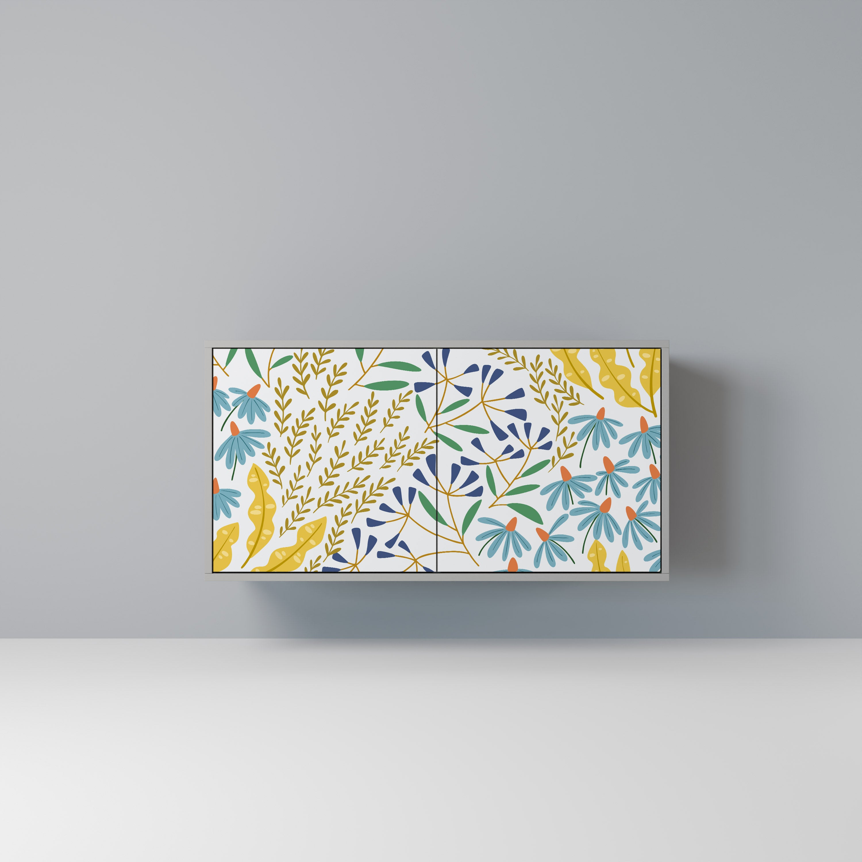 Aparador de 2 puertas HELLO SPRING en acabado gris