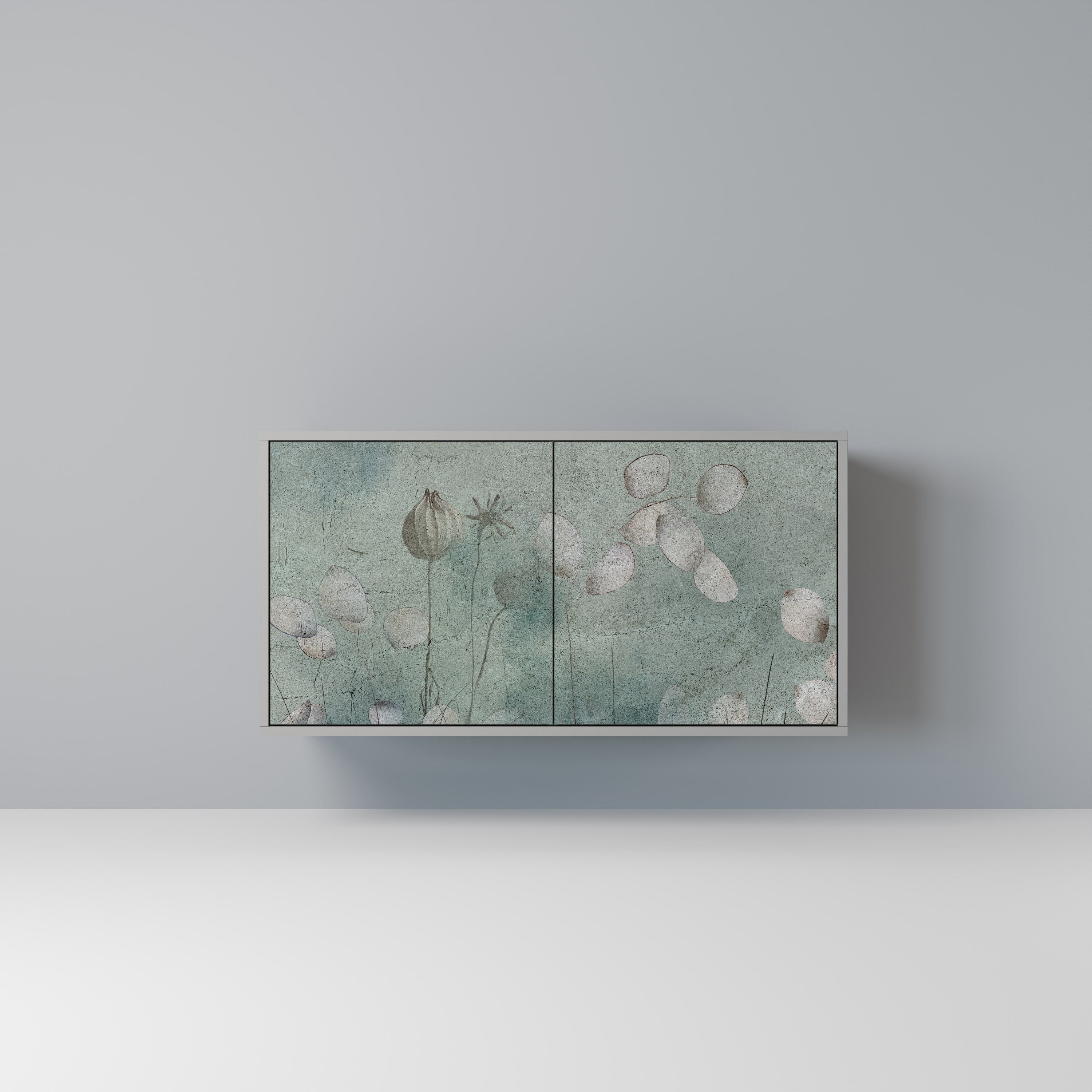 Aparador NIGHT LADY de 2 puertas en acabado gris