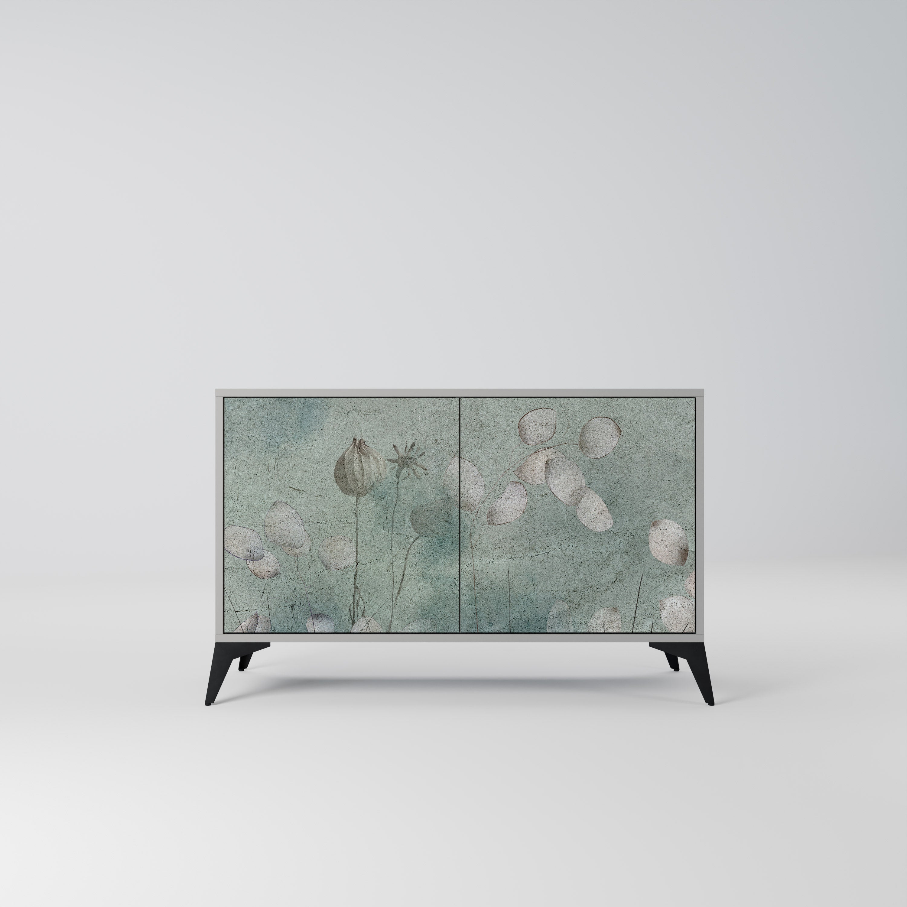 Aparador NIGHT LADY de 2 puertas en acabado gris