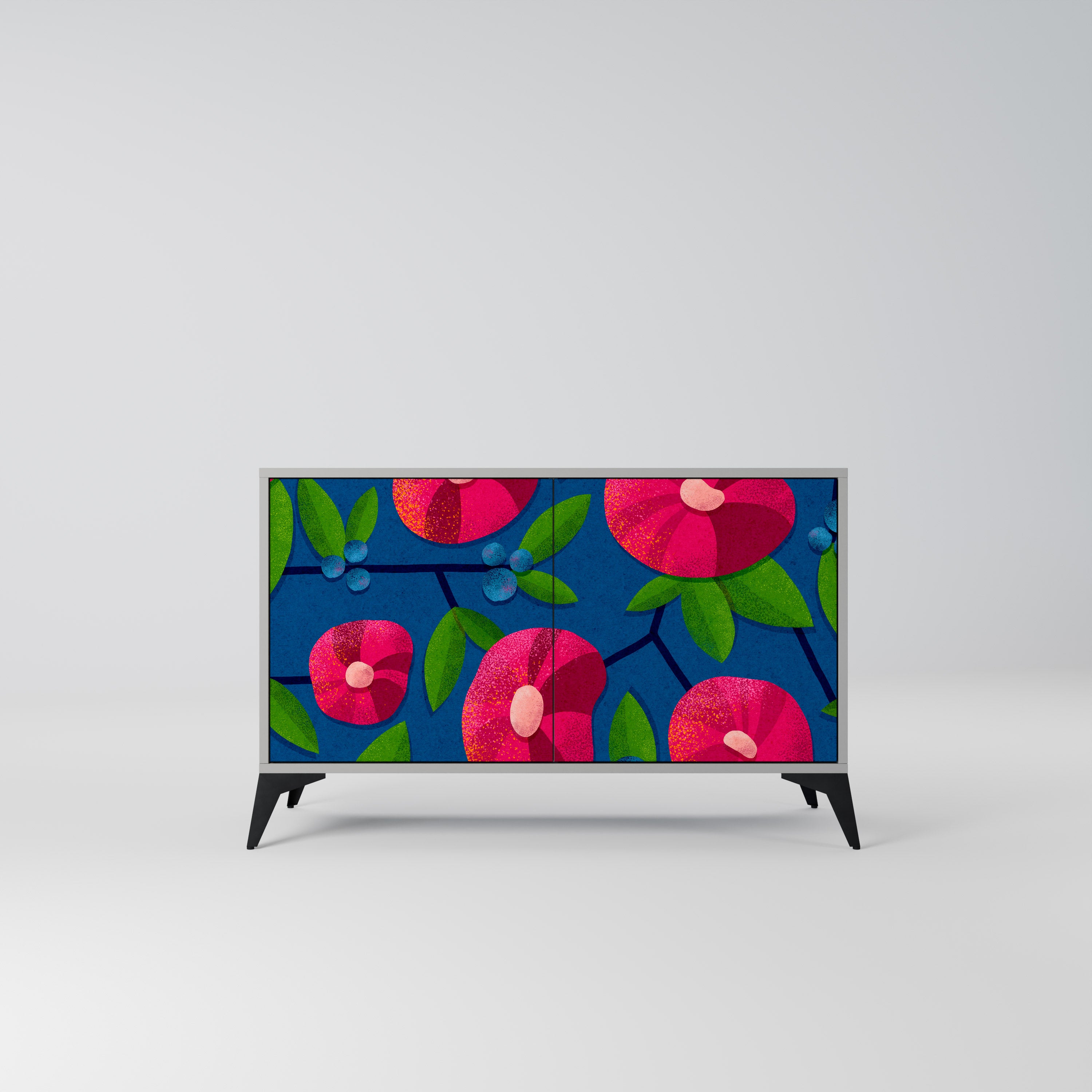 Aparador de 2 puertas SPRING THOUGHTS en acabado gris