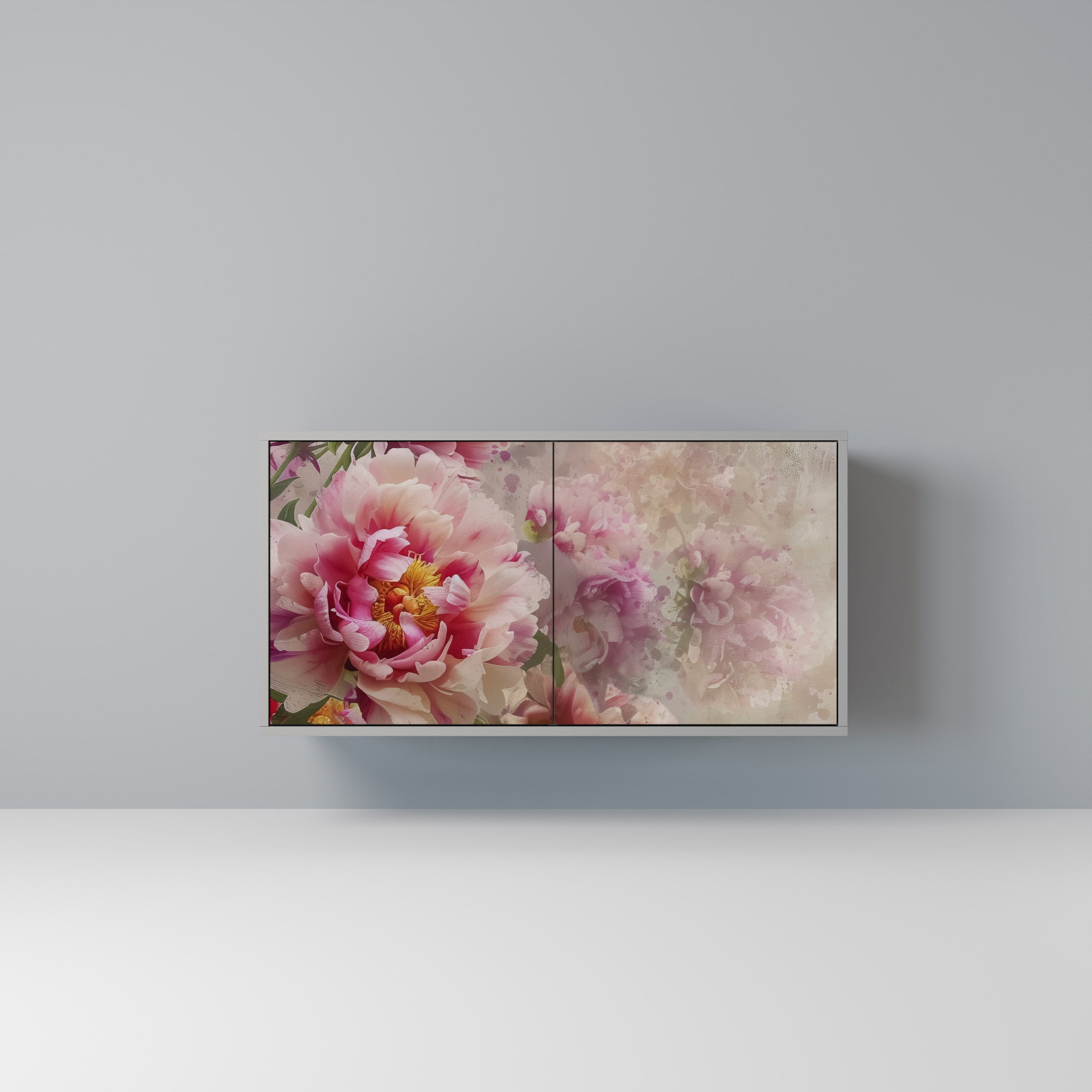 Aparador PEONY WHISPER de 2 puertas en acabado gris