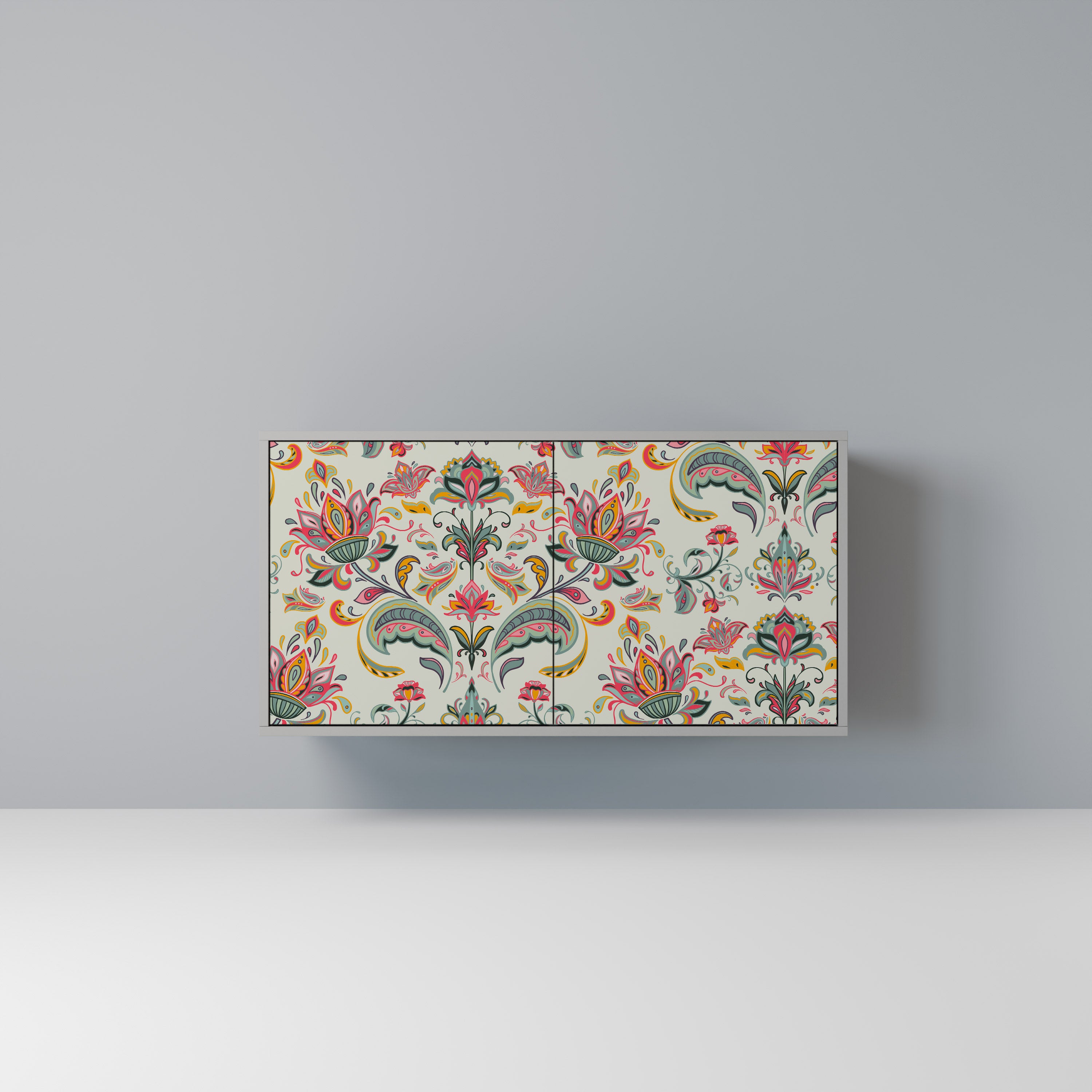 ORGANIC FOLKLORE 2-Door Sideboard in Grey Finish