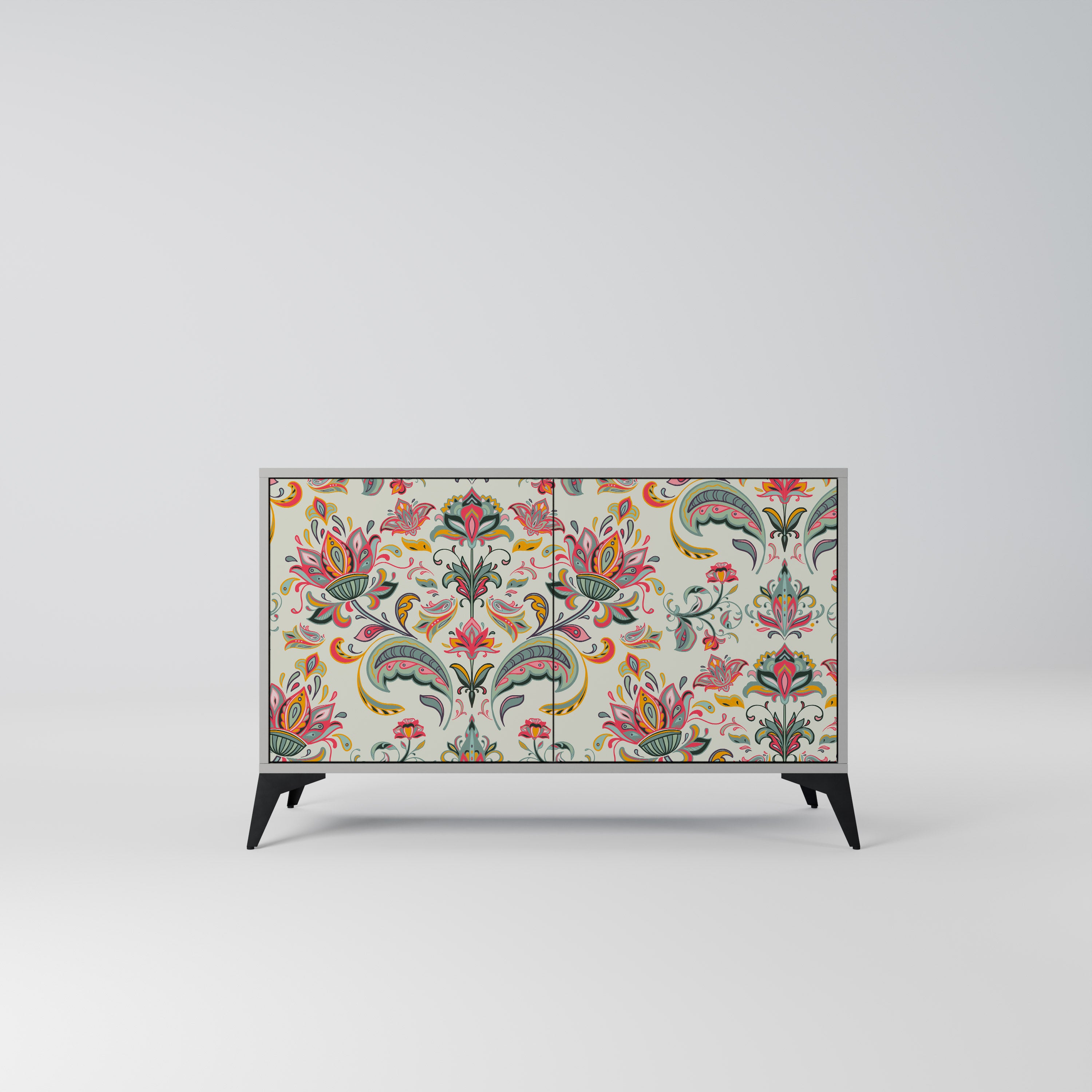 ORGANIC FOLKLORE 2-Door Sideboard in Grey Finish