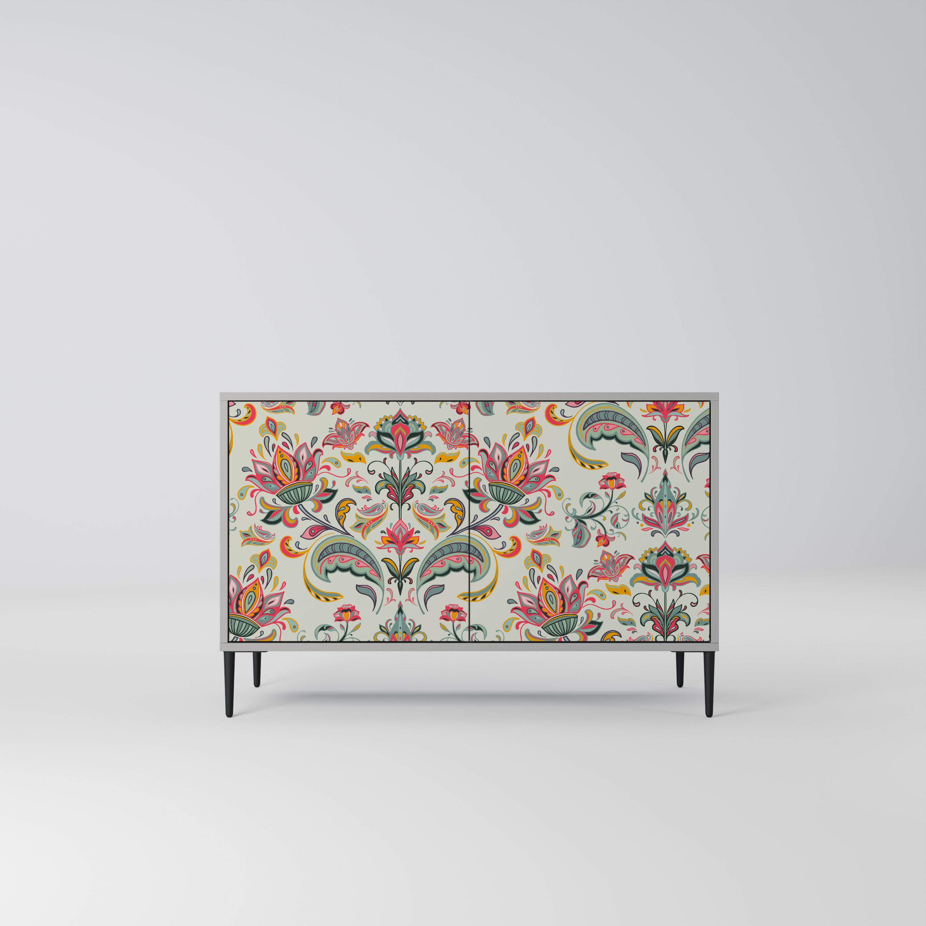 ORGANIC FOLKLORE 2-Door Sideboard in Grey Finish