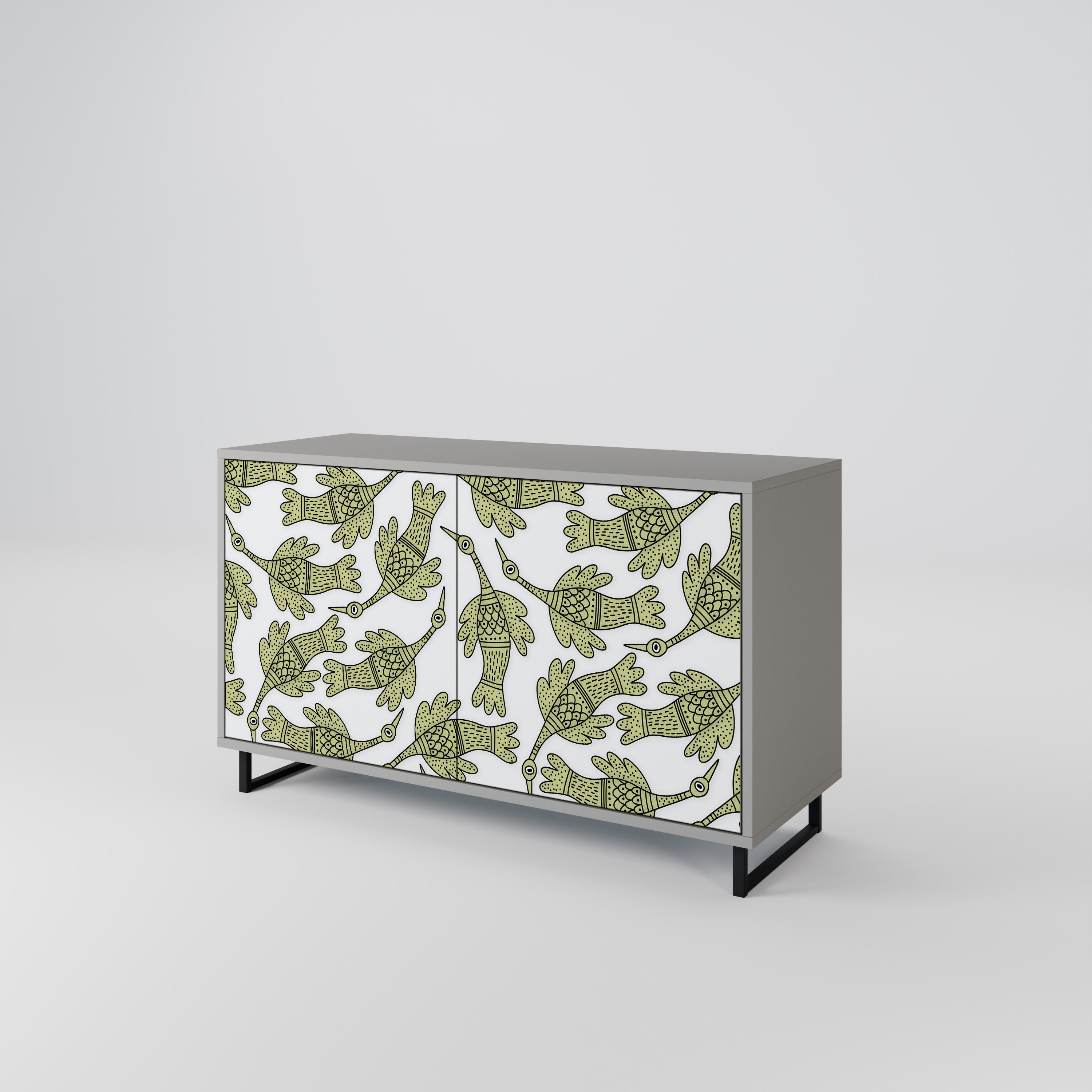SEEDLING SONGBIRD 2-Door Sideboard in Grey Finish