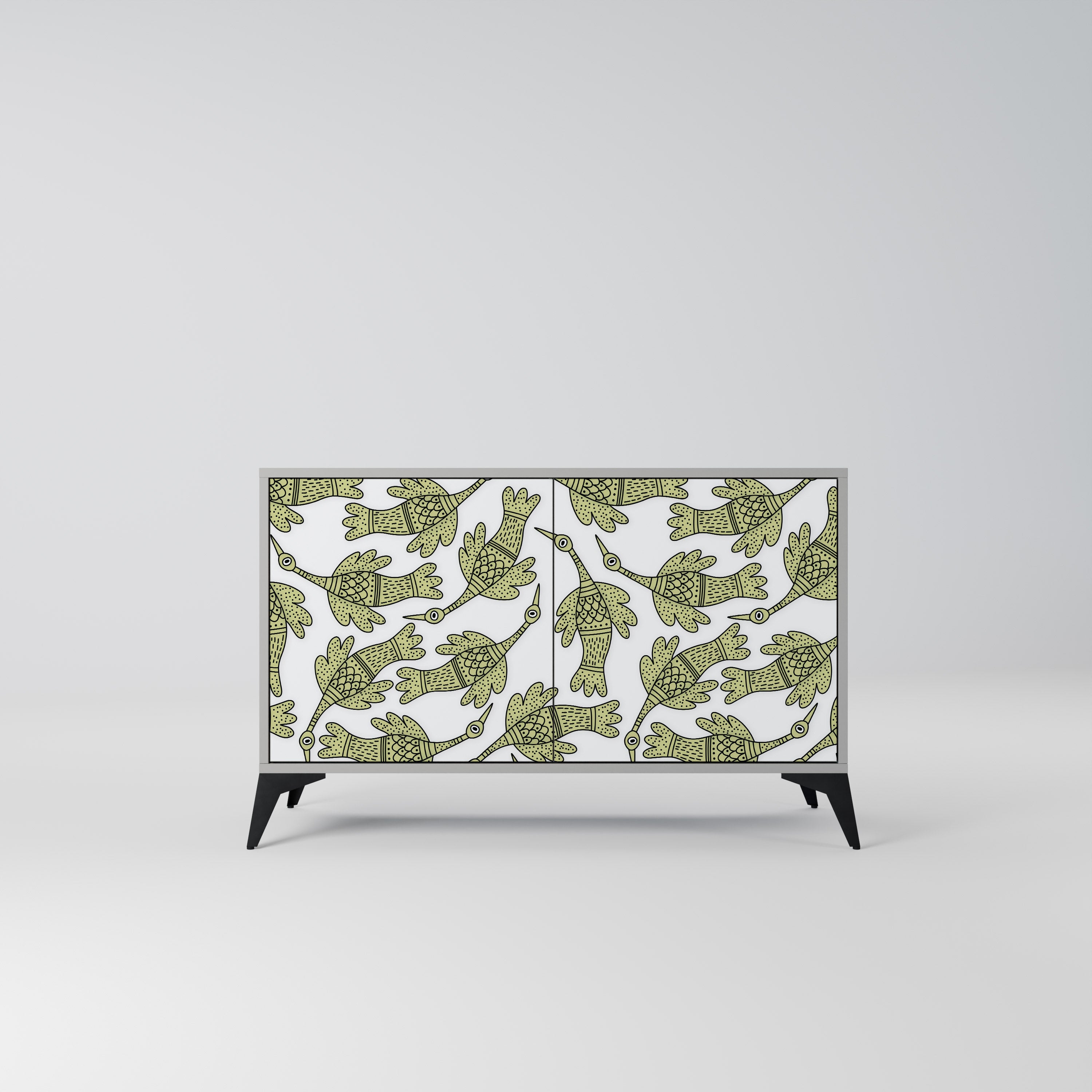 SEEDLING SONGBIRD 2-Door Sideboard in Grey Finish