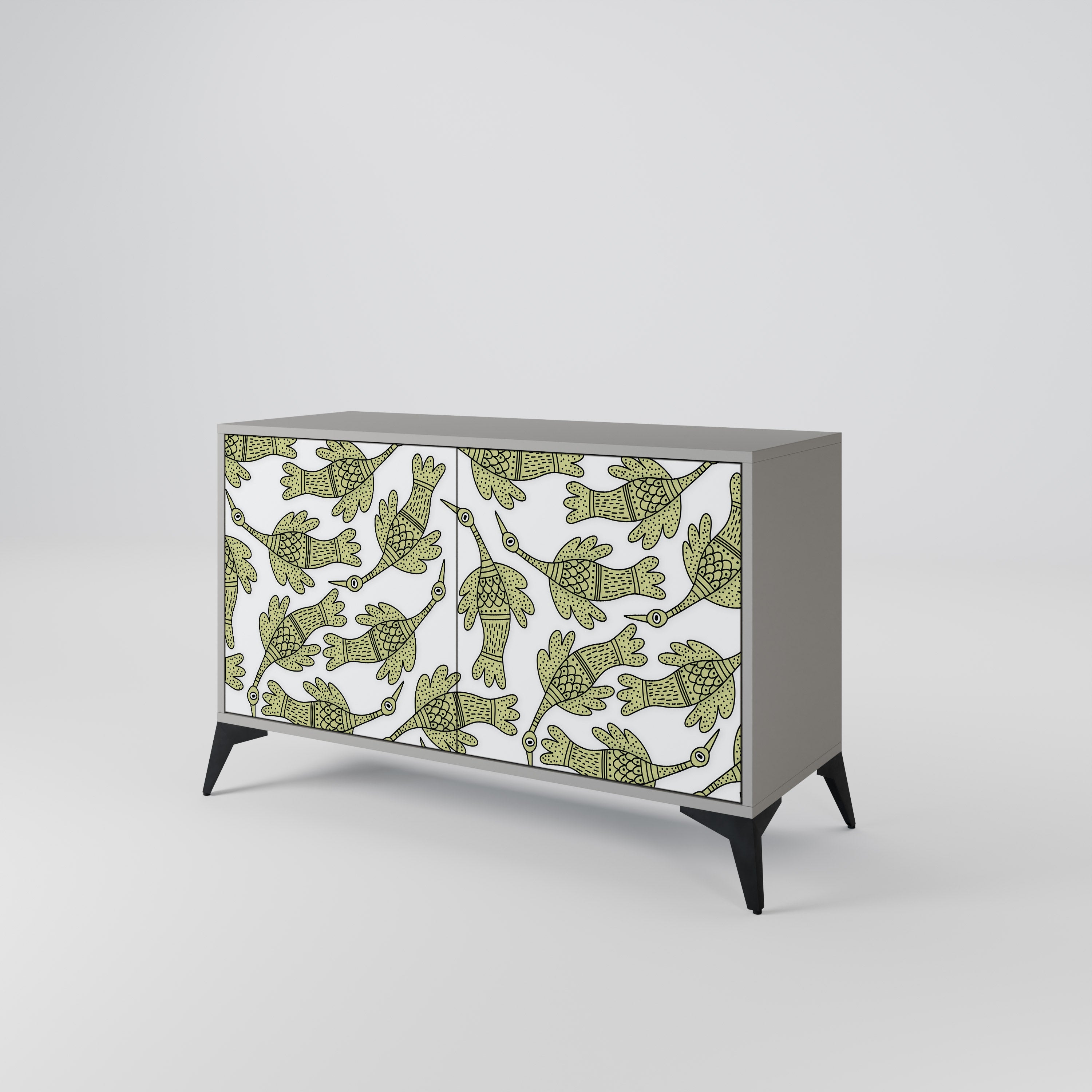 SEEDLING SONGBIRD 2-Door Sideboard in Grey Finish