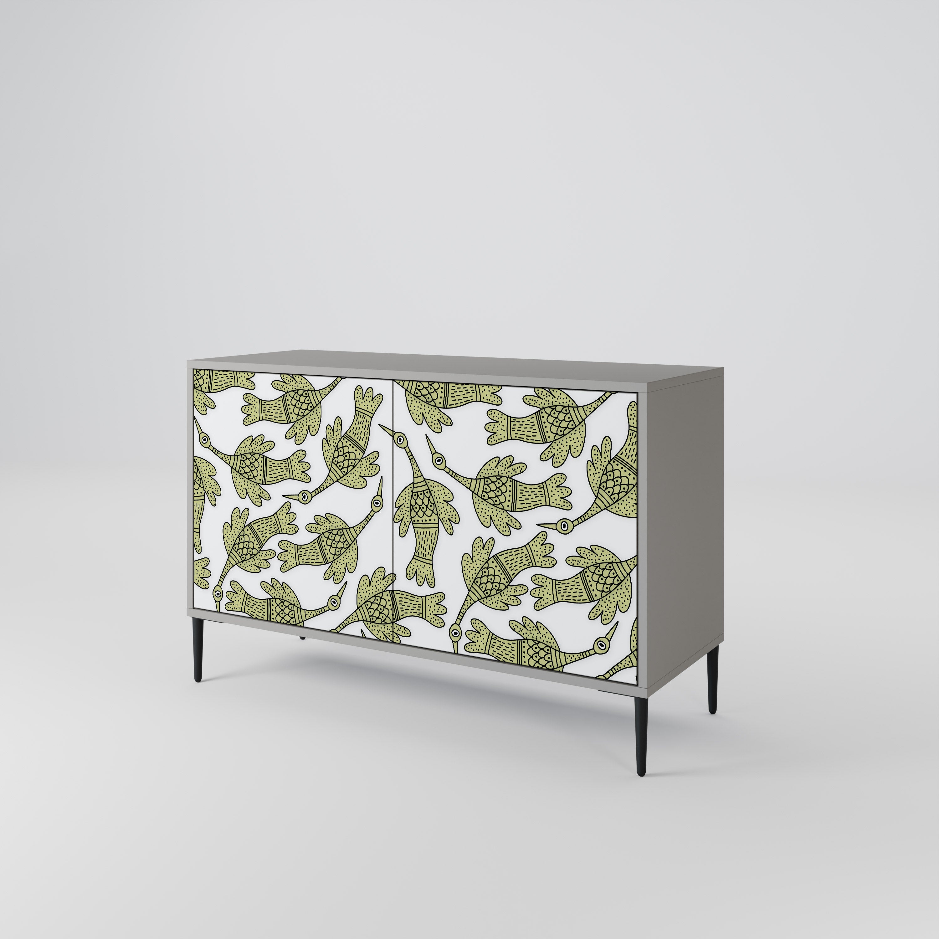 SEEDLING SONGBIRD 2-Door Sideboard in Grey Finish