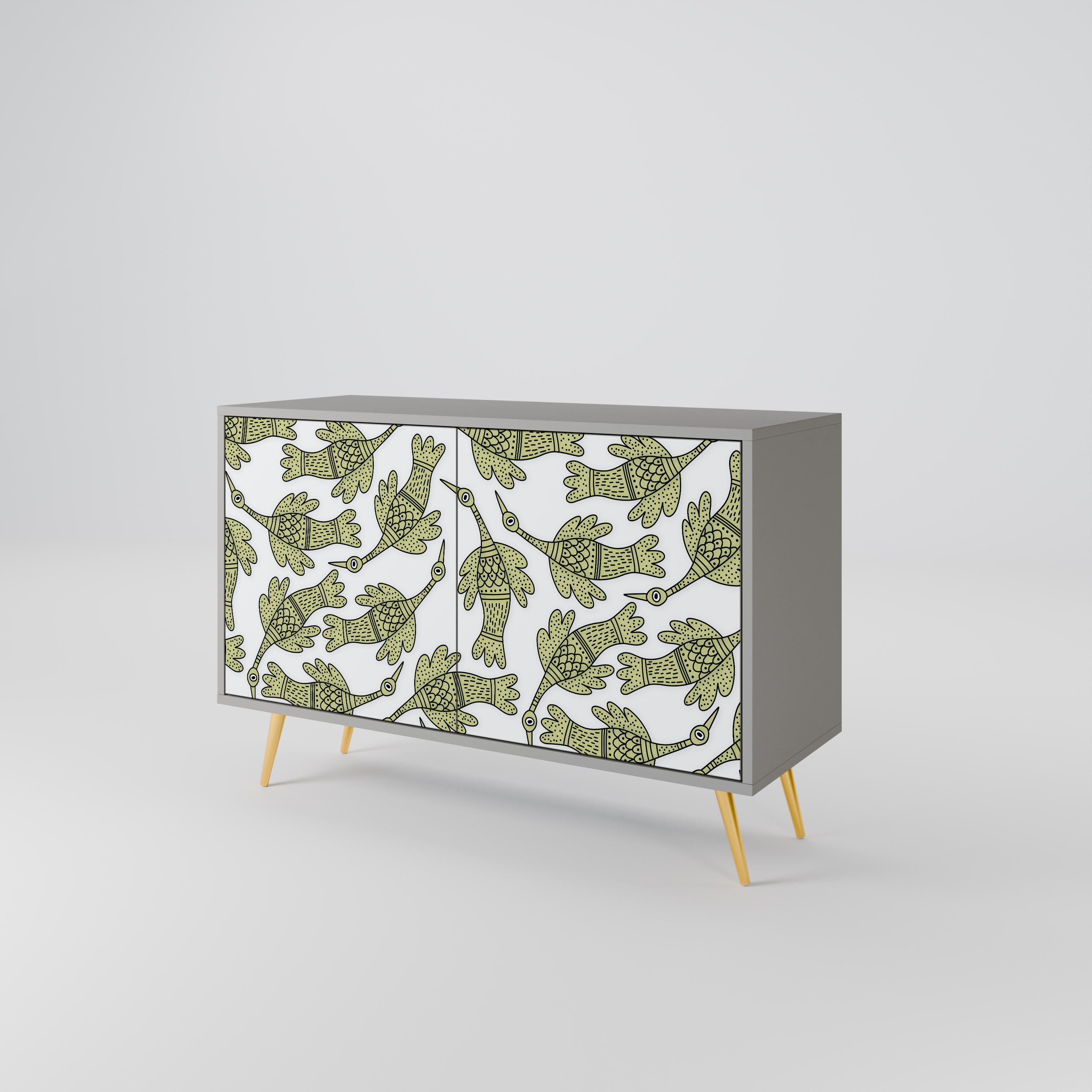 SEEDLING SONGBIRD 2-Door Sideboard in Grey Finish