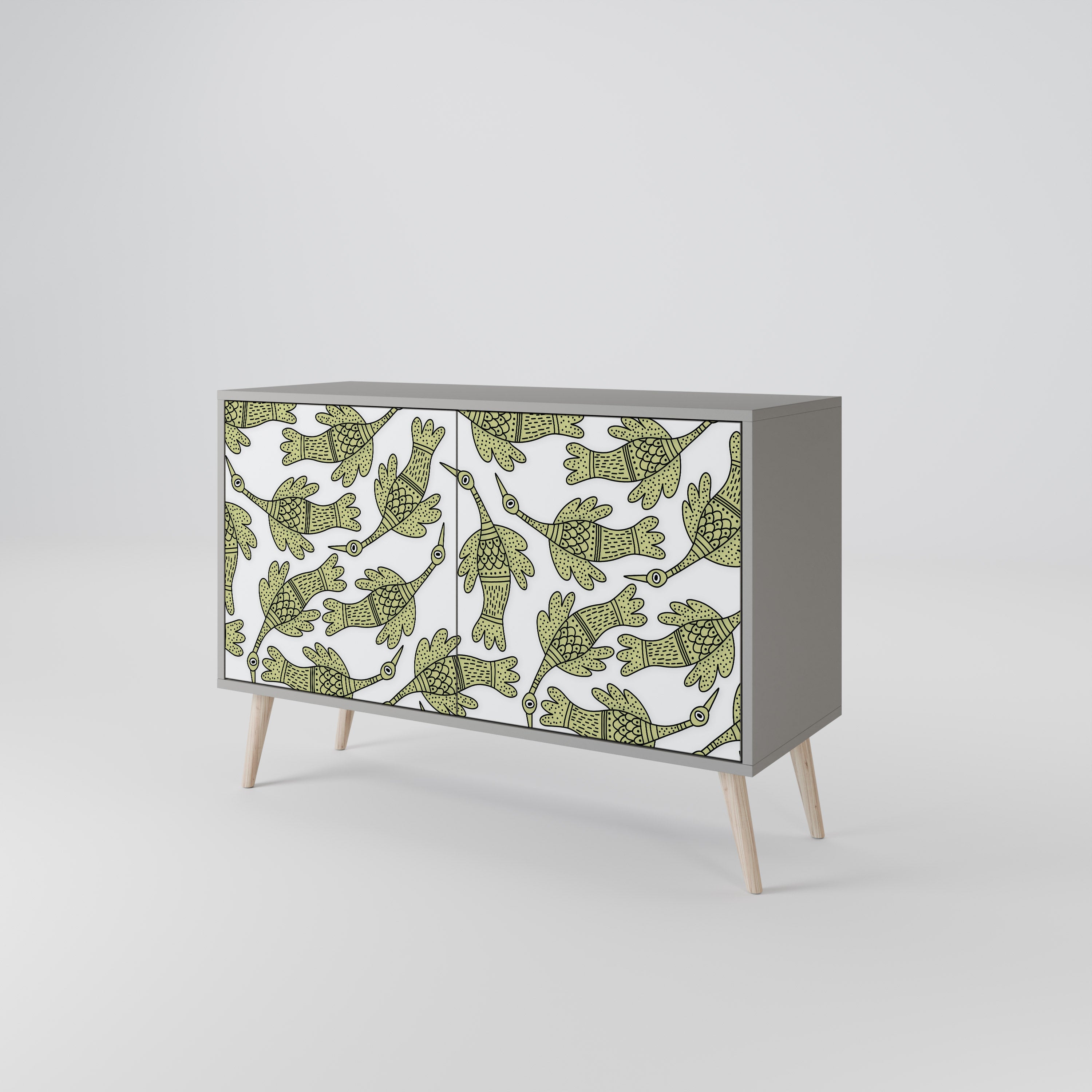 SEEDLING SONGBIRD 2-Door Sideboard in Grey Finish