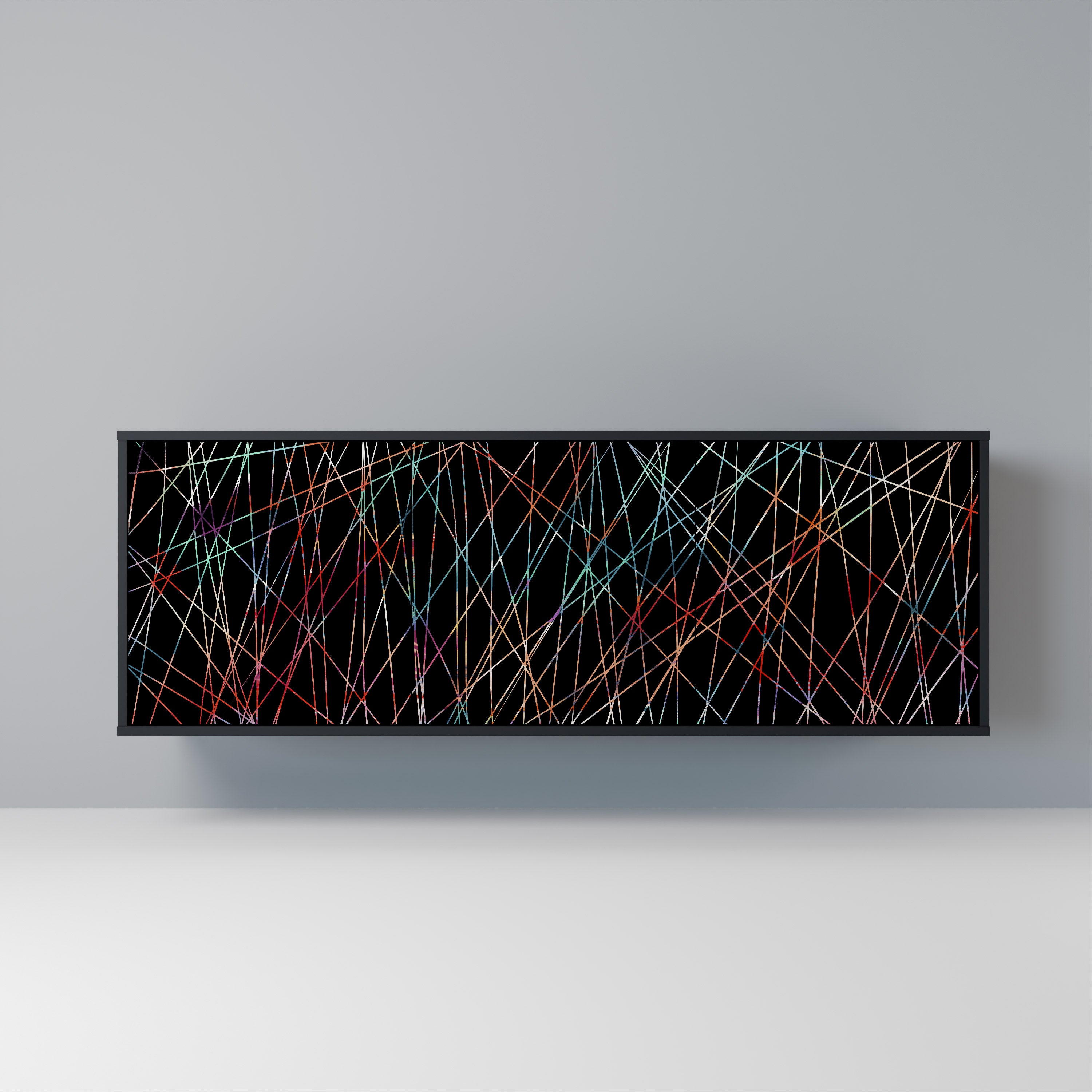 LUMINOUS SNARE 3-Door Sideboard in Black Finish